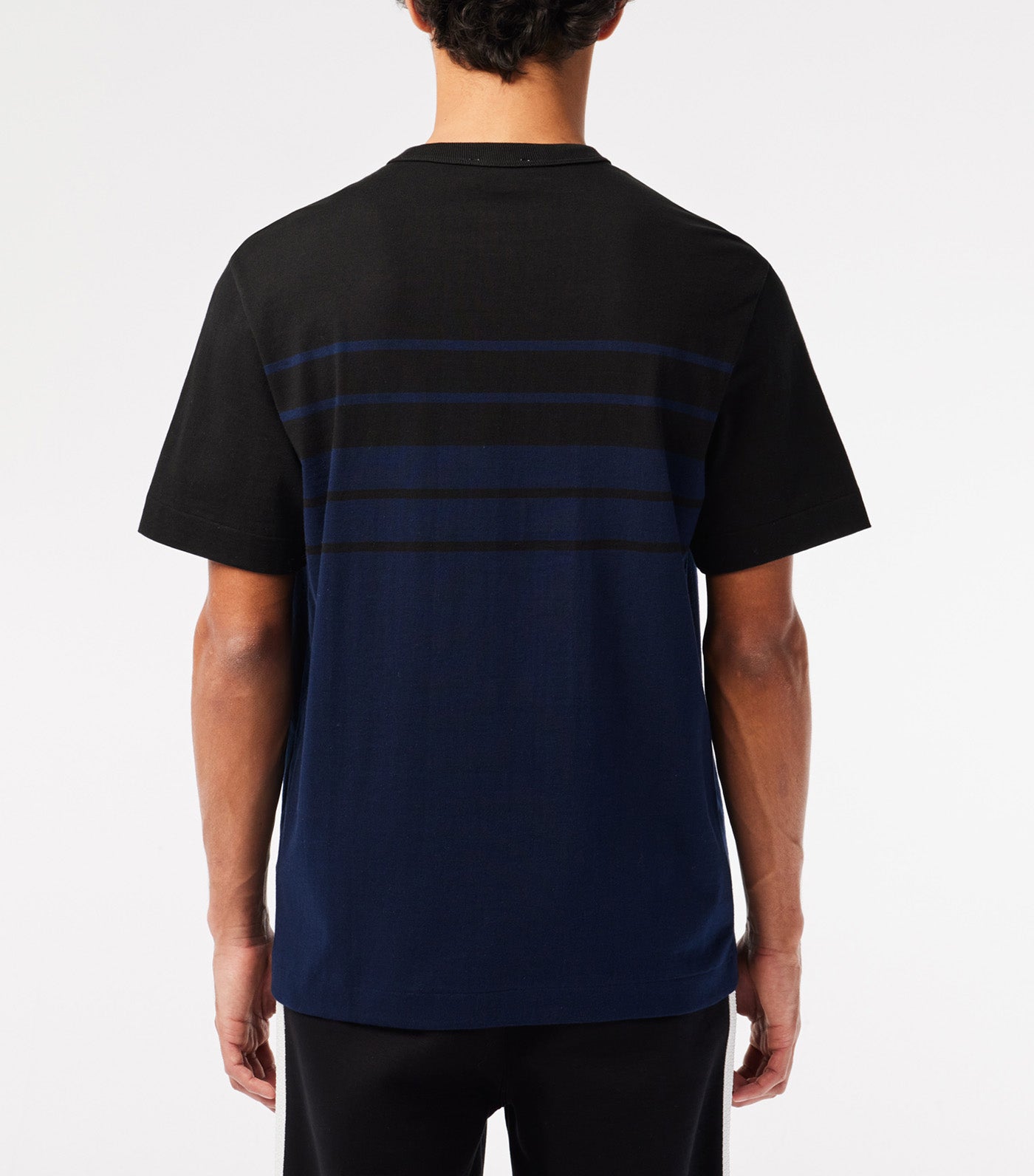 French Made Striped Jersey T-Shirt Navy Blue/Black