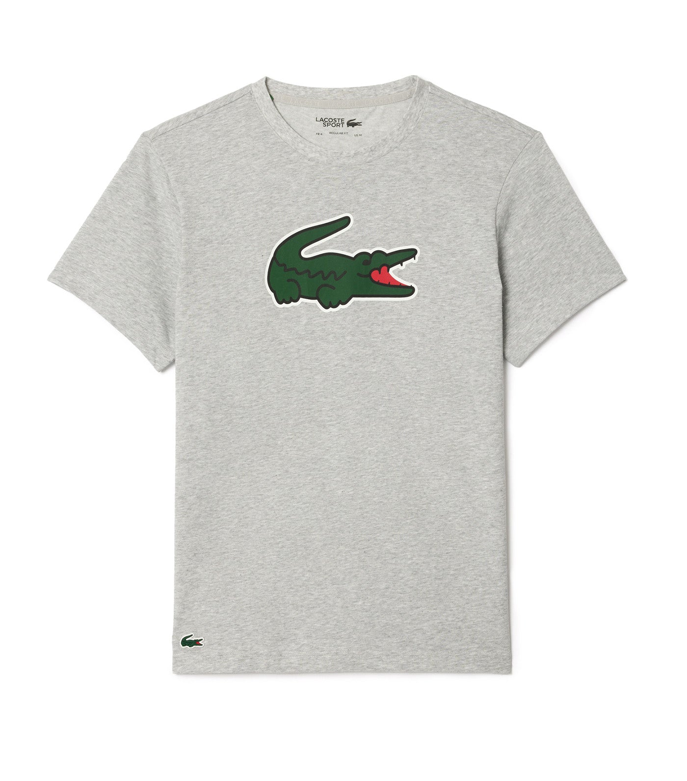Sport Ultra-Dry Croc Print T-Shirt Silver Chine/Green-White