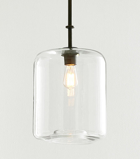 Pottery retailer Barn Golete Fluted Glass Pendant Gray Light