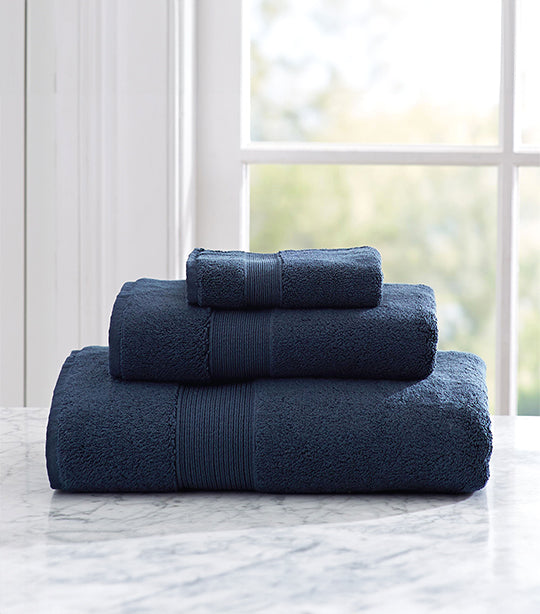 Pottery Barn Classic Organic Towel Navy Rustan s