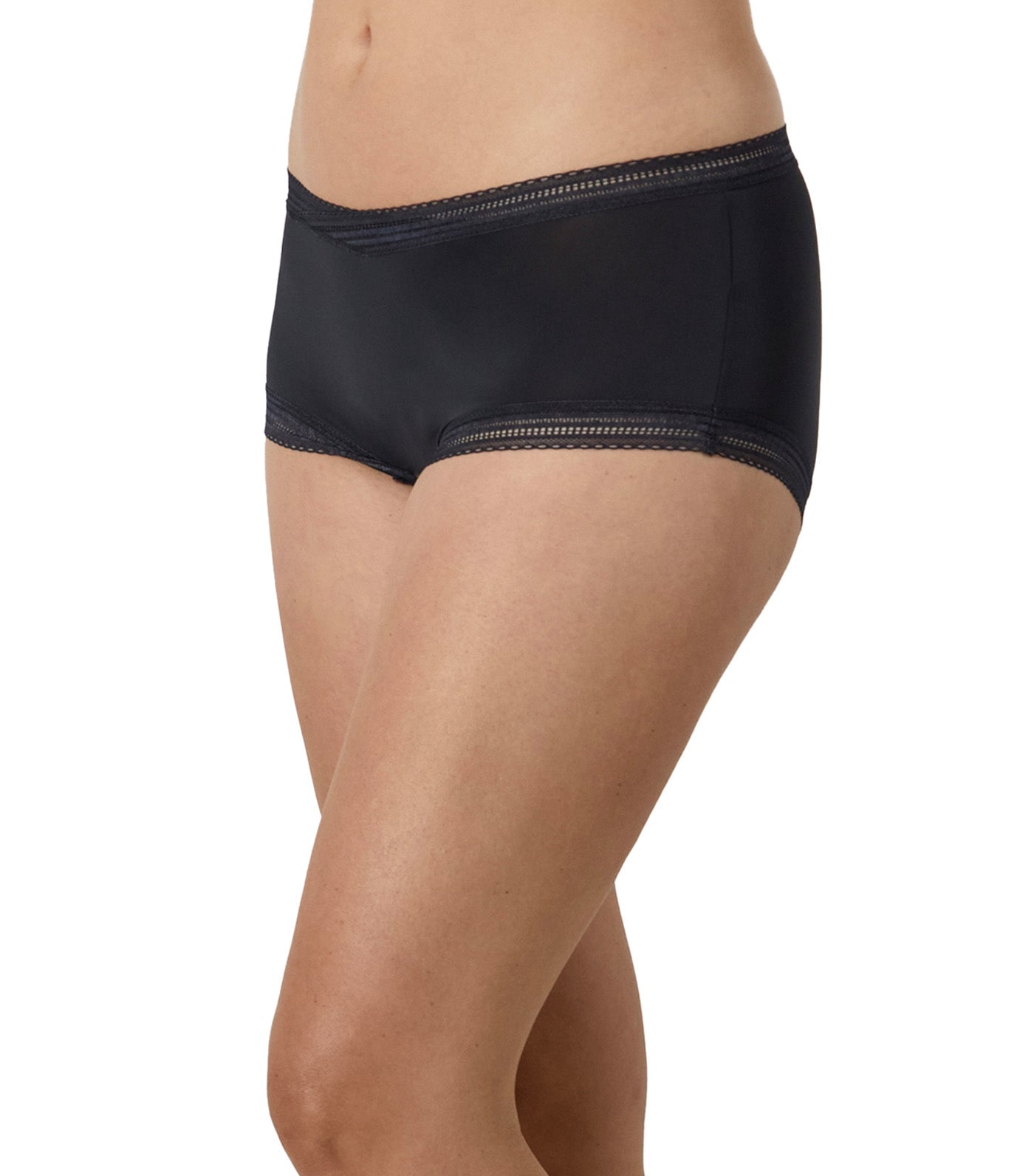 Modern Full Coverage Boyshort Black