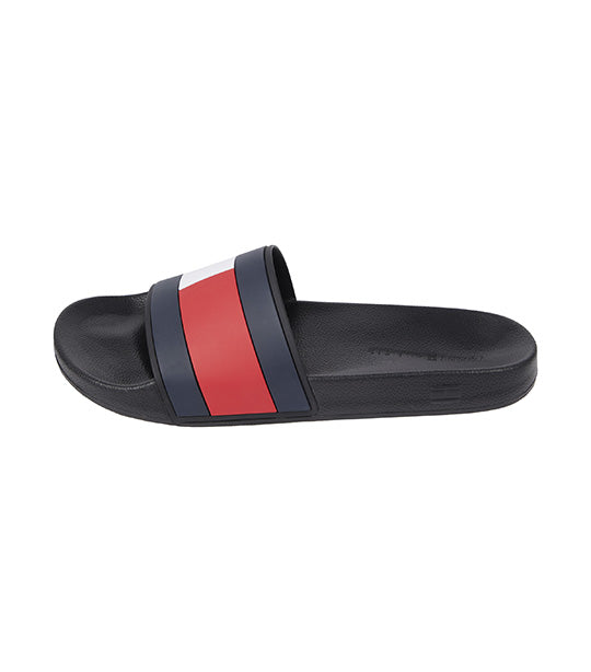 Tommy Hilfiger Men s Rubber Flag Pool Slide Black Rustan s