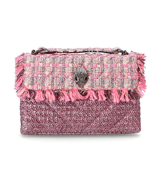Raffia Medium Kensington Bag Pink Combo