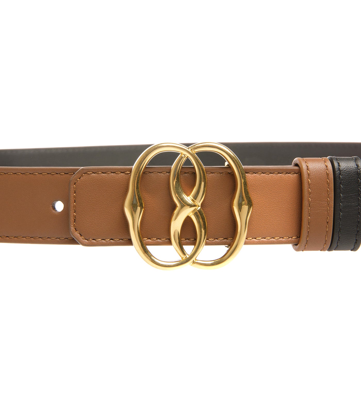 Emblem 25mm Leather Belt Brown