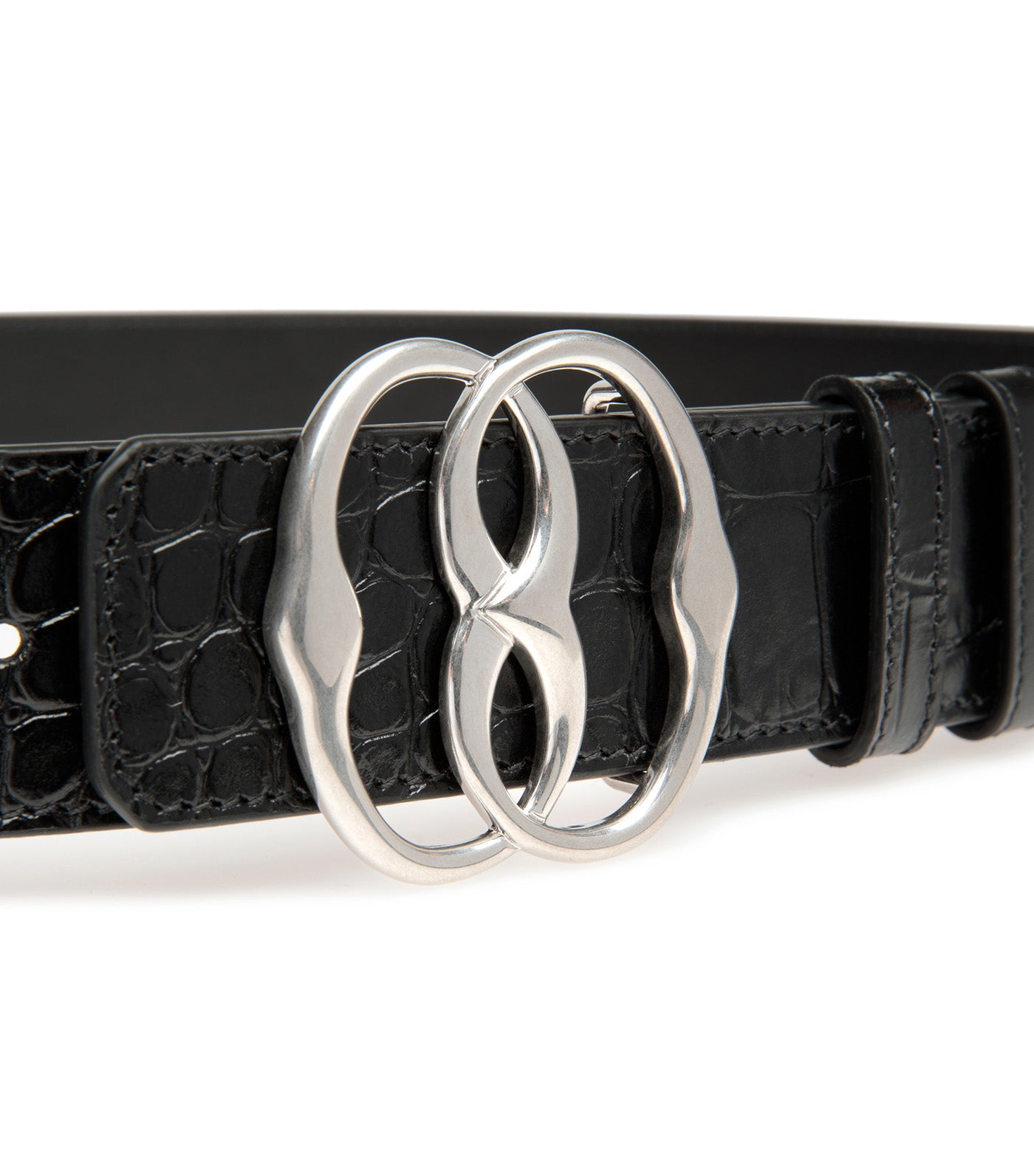 Emblem 35mm Reversible and Adjustable Leather Belt Black