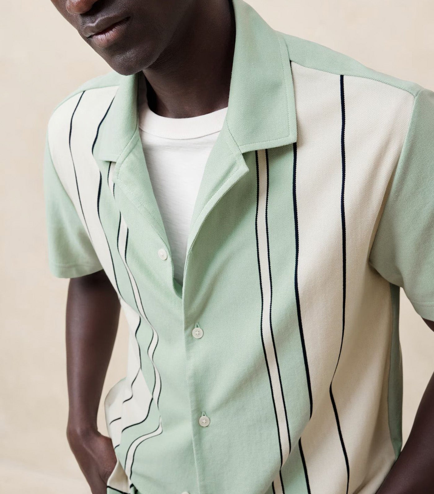 Luxury-Touch Pique Resort Shirt Green Cenote