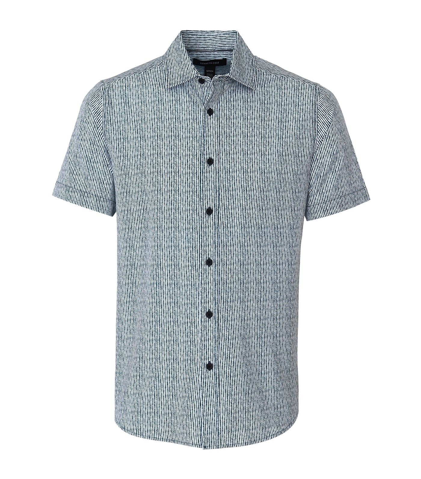 Short Sleeved Printed Sport Shirt Blue