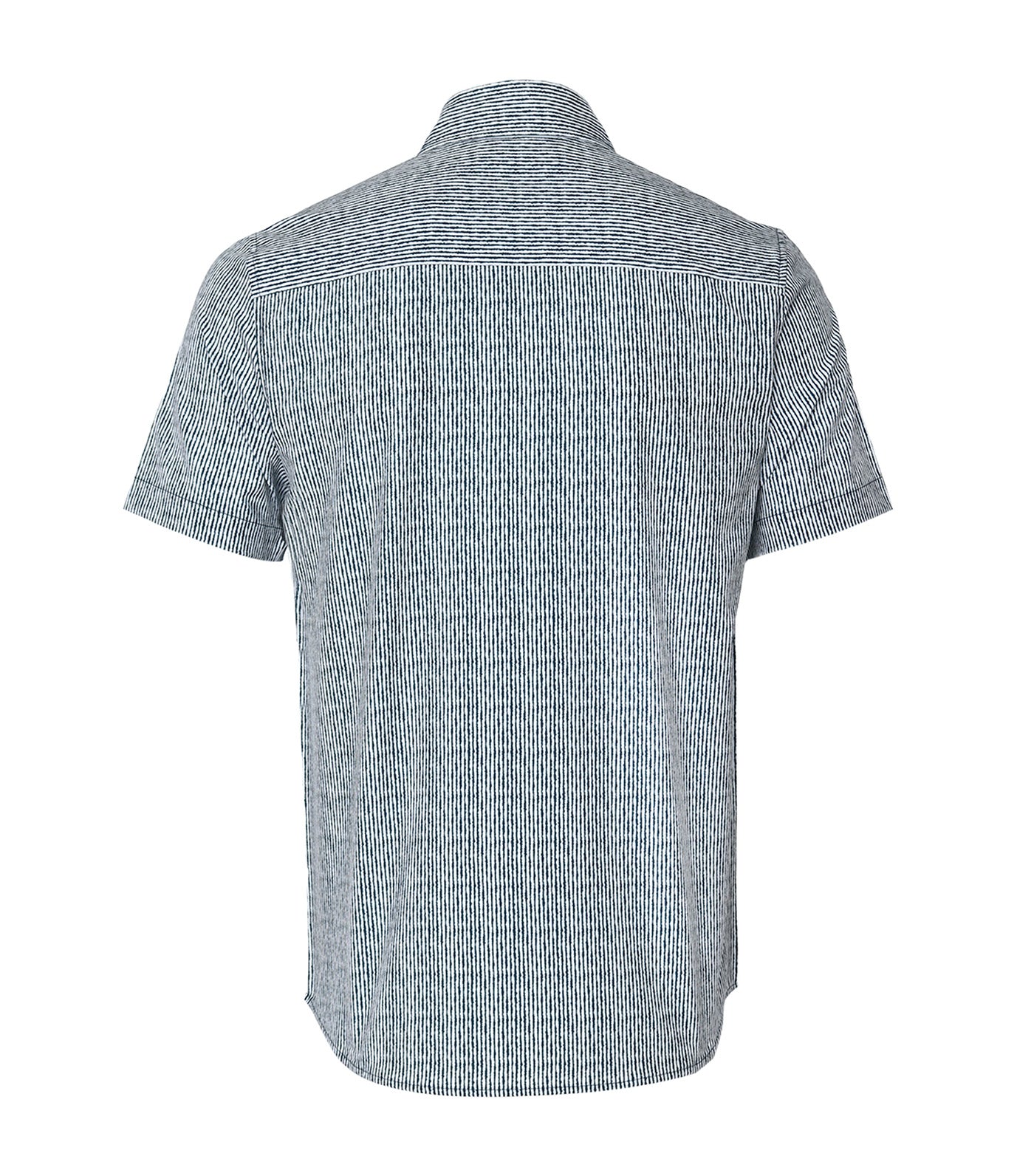 Short Sleeved Printed Sport Shirt Blue