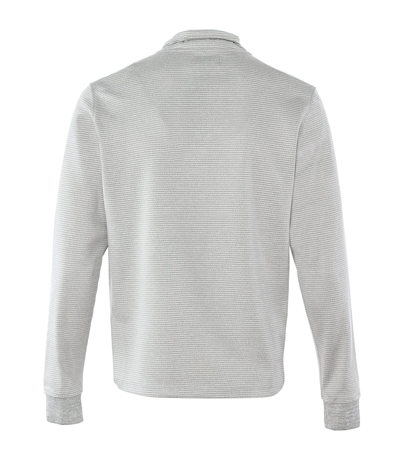 Quarter Zip-Up with Rib Detail Gray