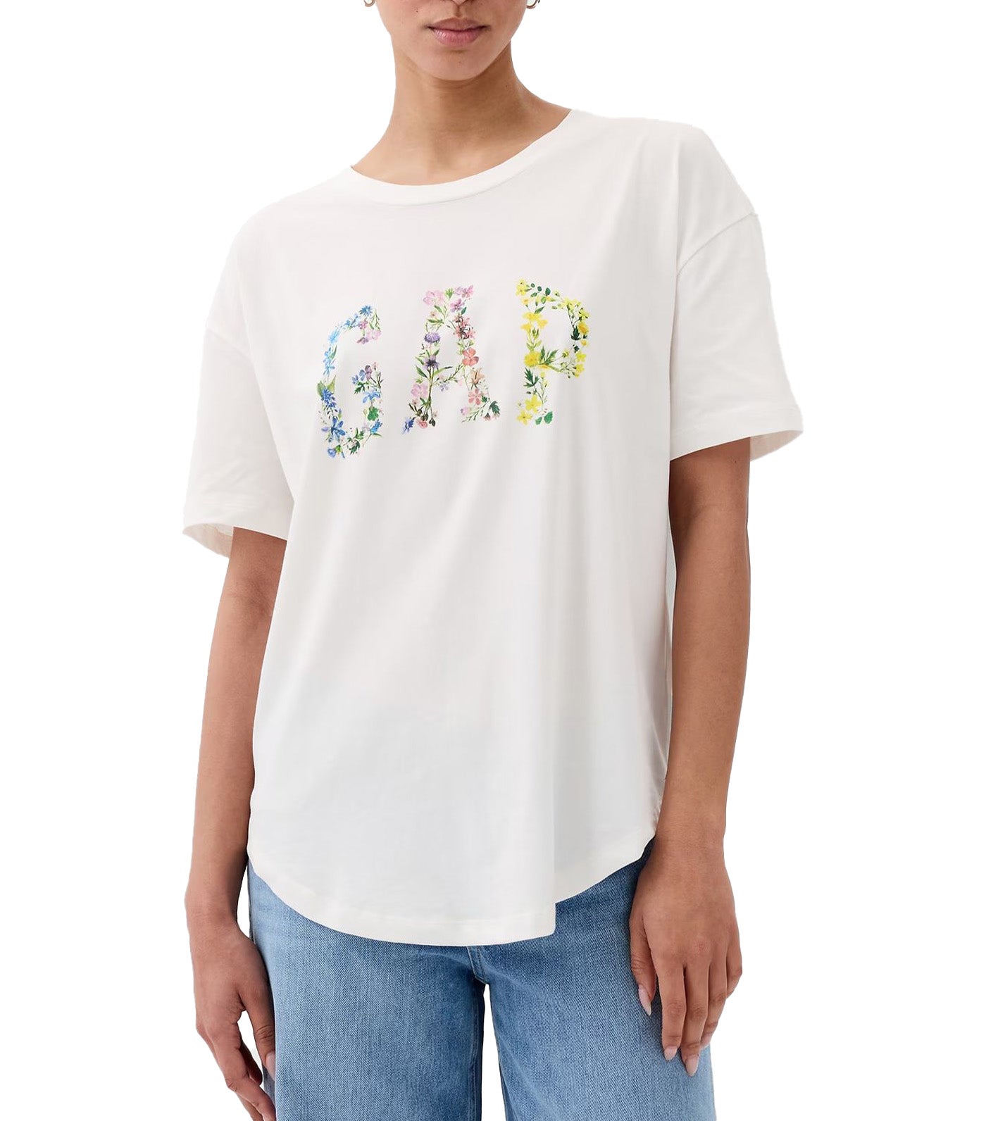 Organic Cotton Gap Arch Logo T-Shirt New Off White
