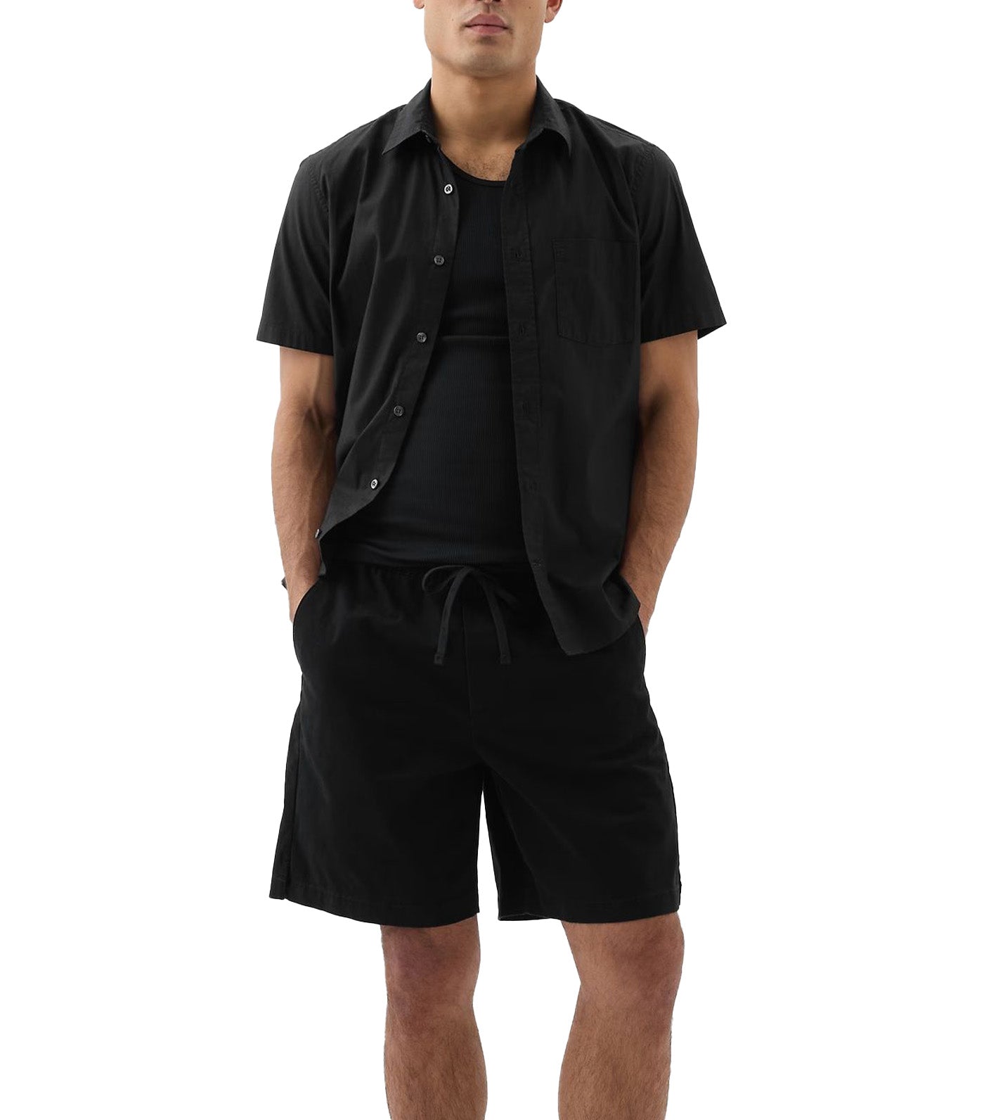 8" Essential Easy Shorts with Washwell True Black V2