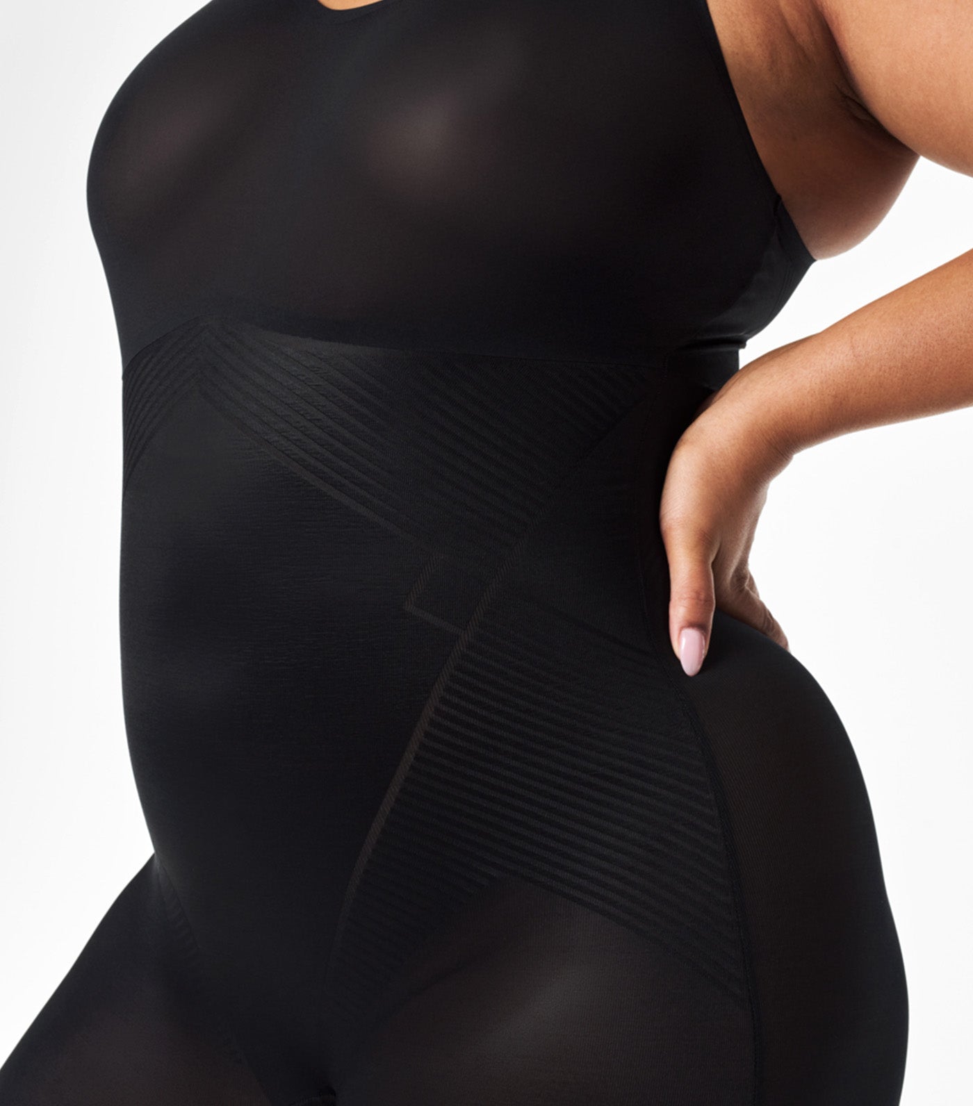 Thinstincts 2.0 Mid-Thigh Bodysuit Very Black
