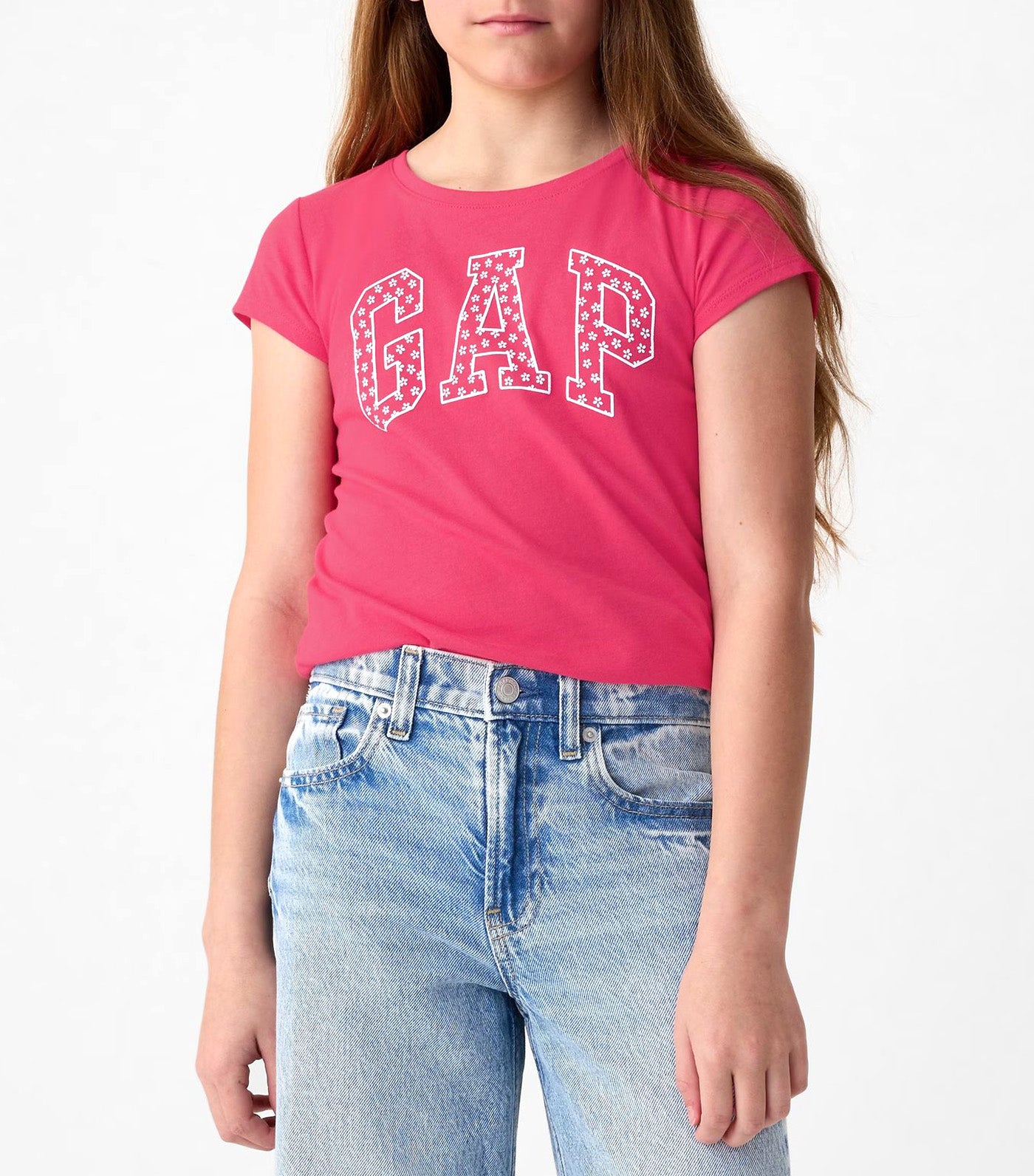 Gap Logo T-Shirt Pink Hibiscus 486