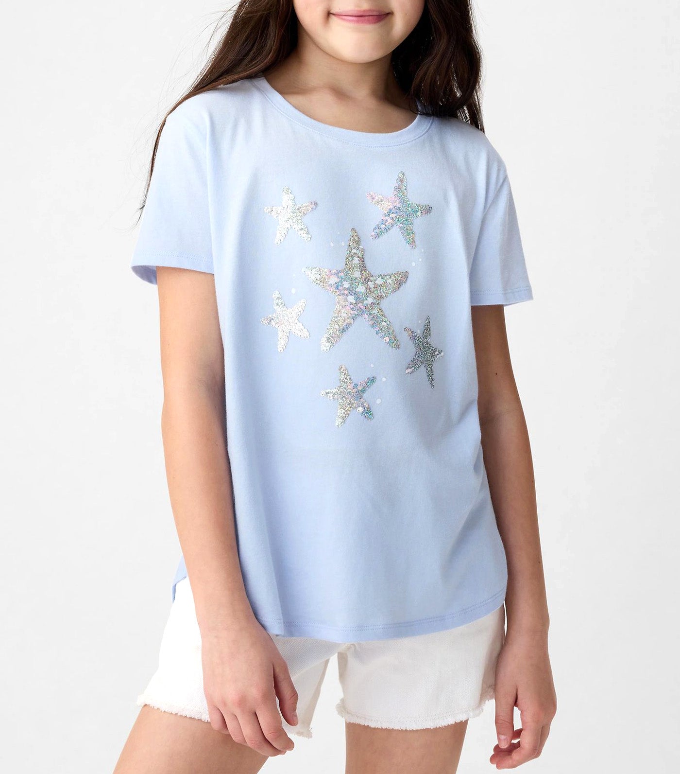 Kids Flippy-Sequin Graphic T-Shirt Bicoastal Blue