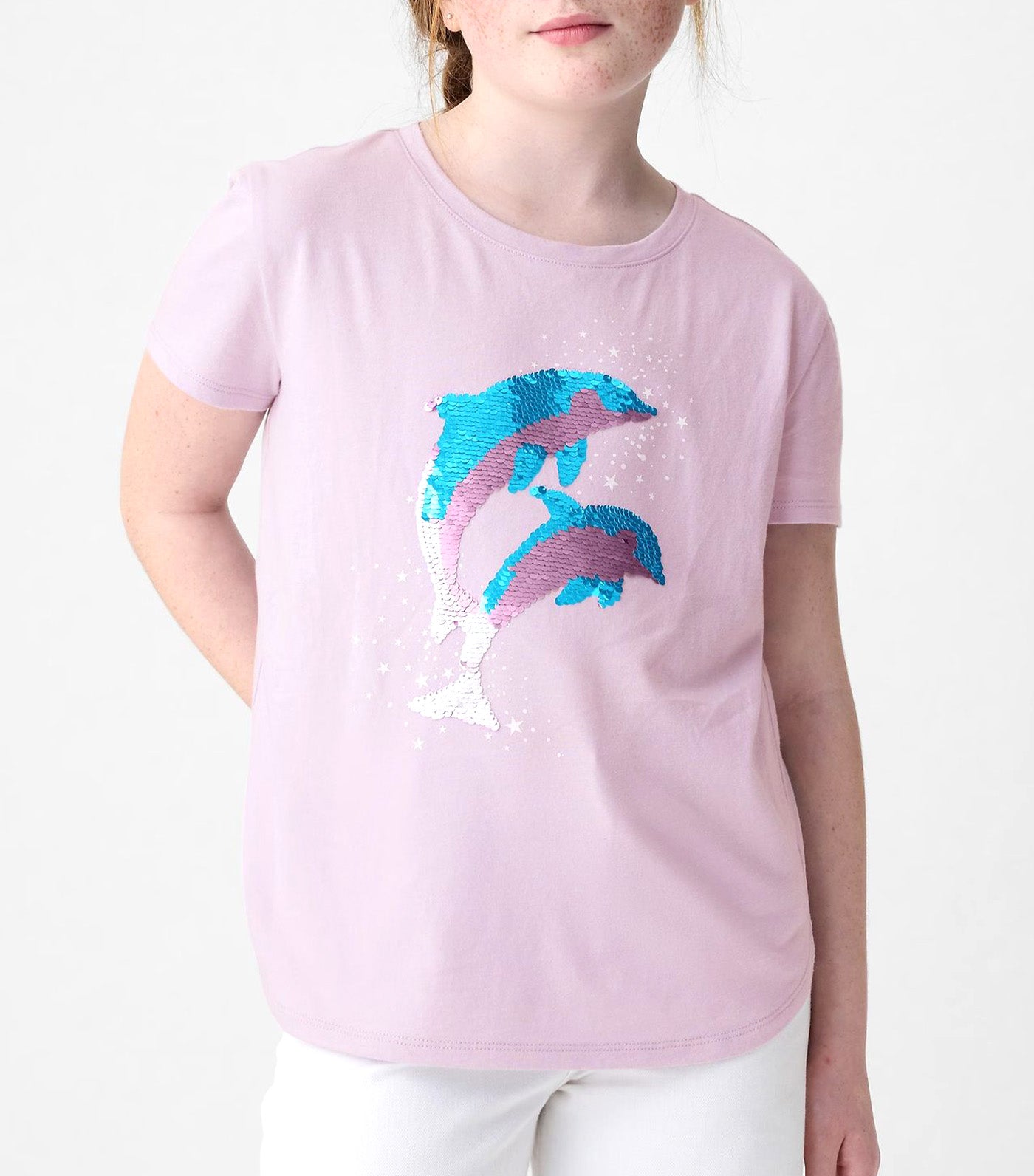 Kids Flippy-Sequin Graphic T-Shirt Orchid Petal 14-3710 T