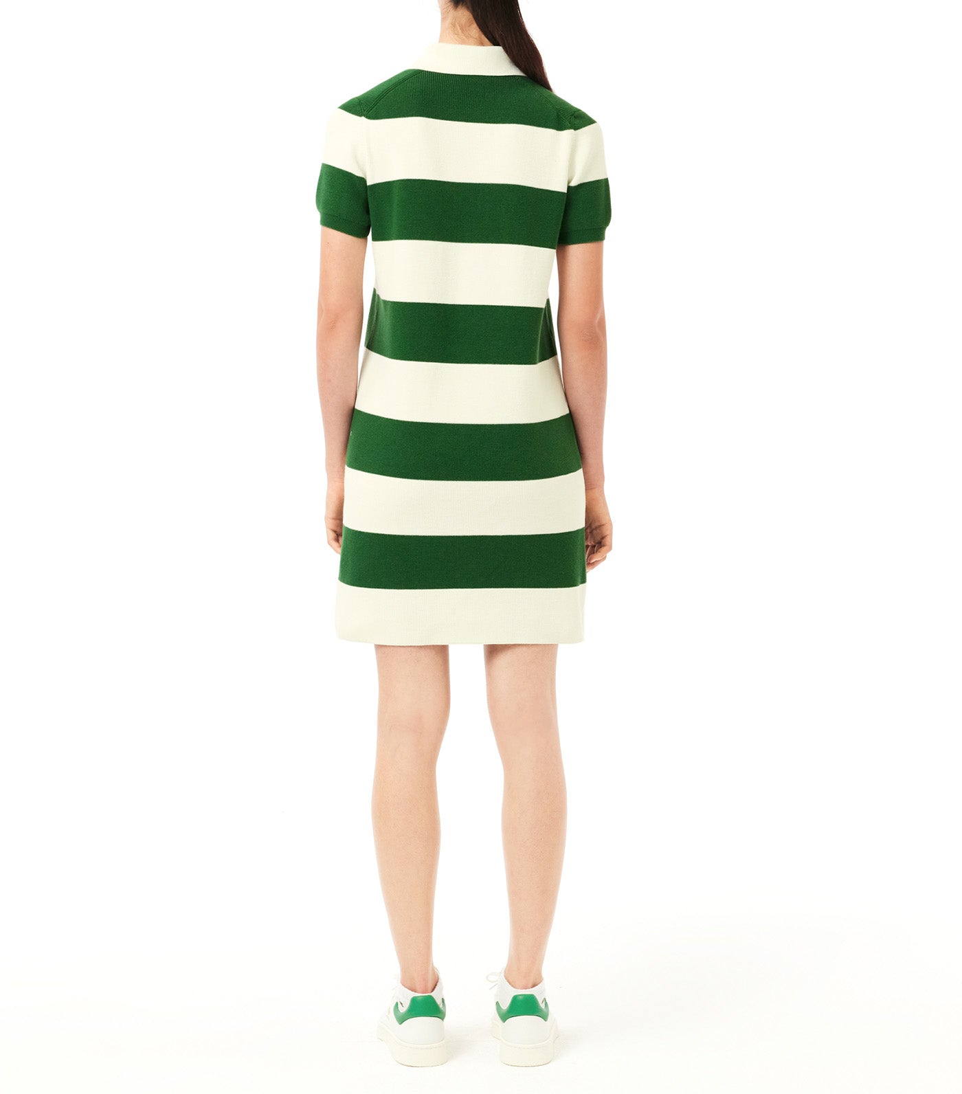 French Made Striped Polo Dress Flour/Green