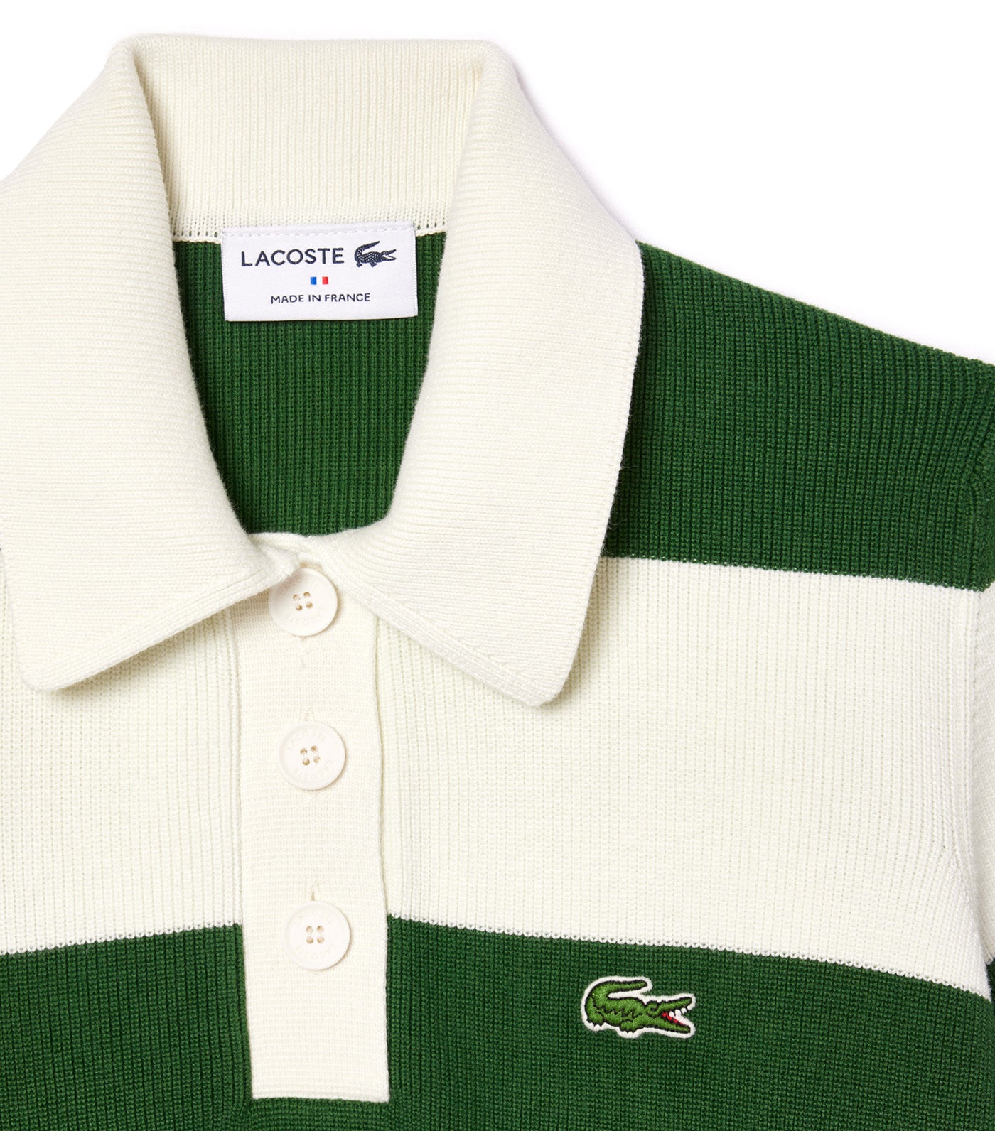 French Made Striped Polo Dress Flour/Green