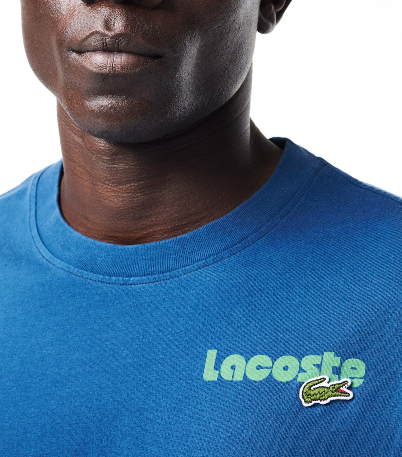 Washed Effect Ombré Lacoste Print T-Shirt Globe