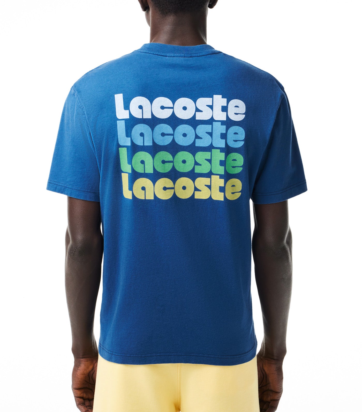 Washed Effect Ombré Lacoste Print T-Shirt Globe