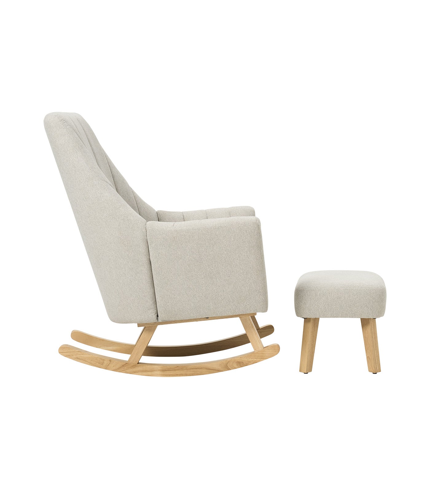 Jonah Rocking Chair and Foot Stool Set Pebble/Gray