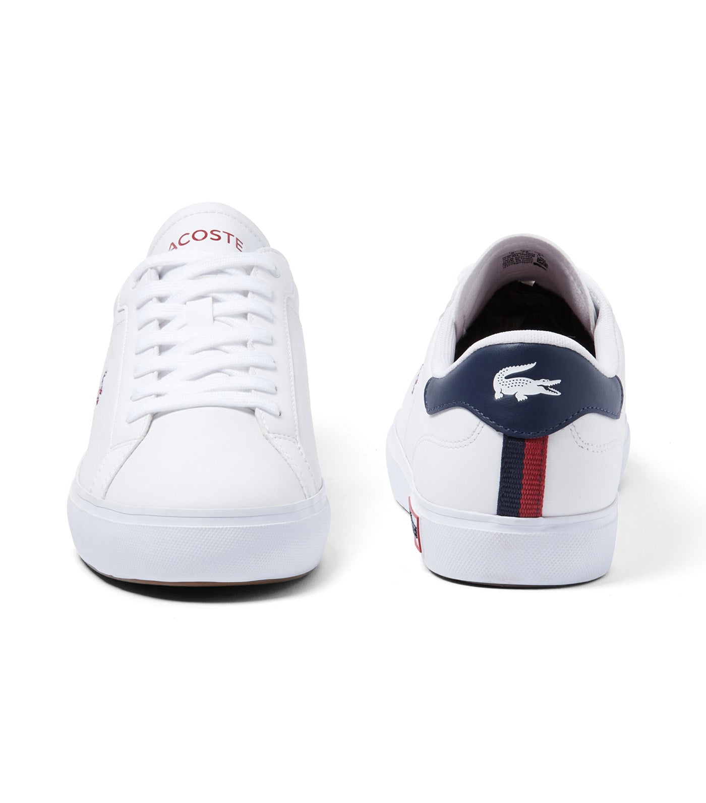 Women's Powercourt Leather Tricolor Trainers White/Navy/Red