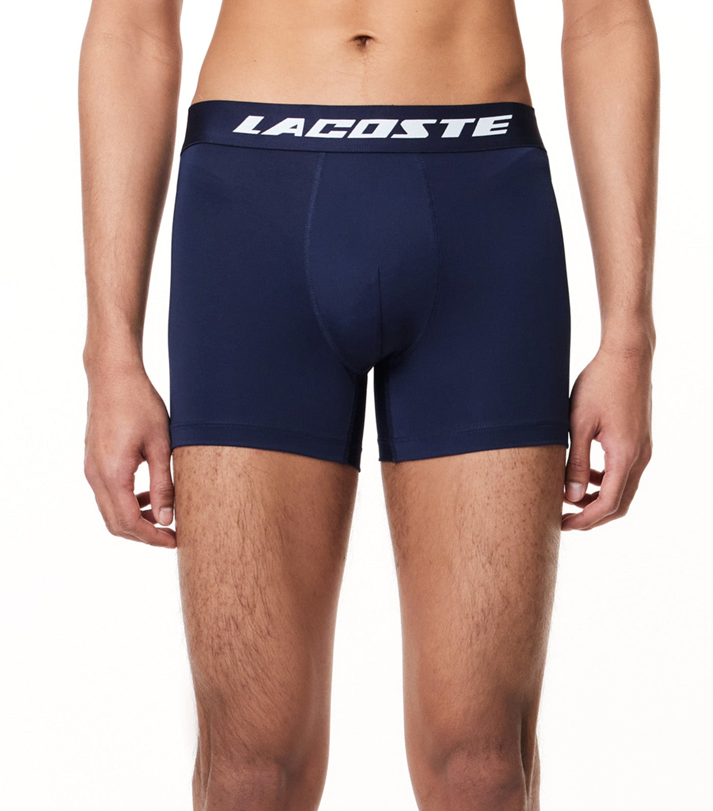 Men’s 3-Pack Lacoste Microfiber Print Trunks Navy Blue/White-Watermelon