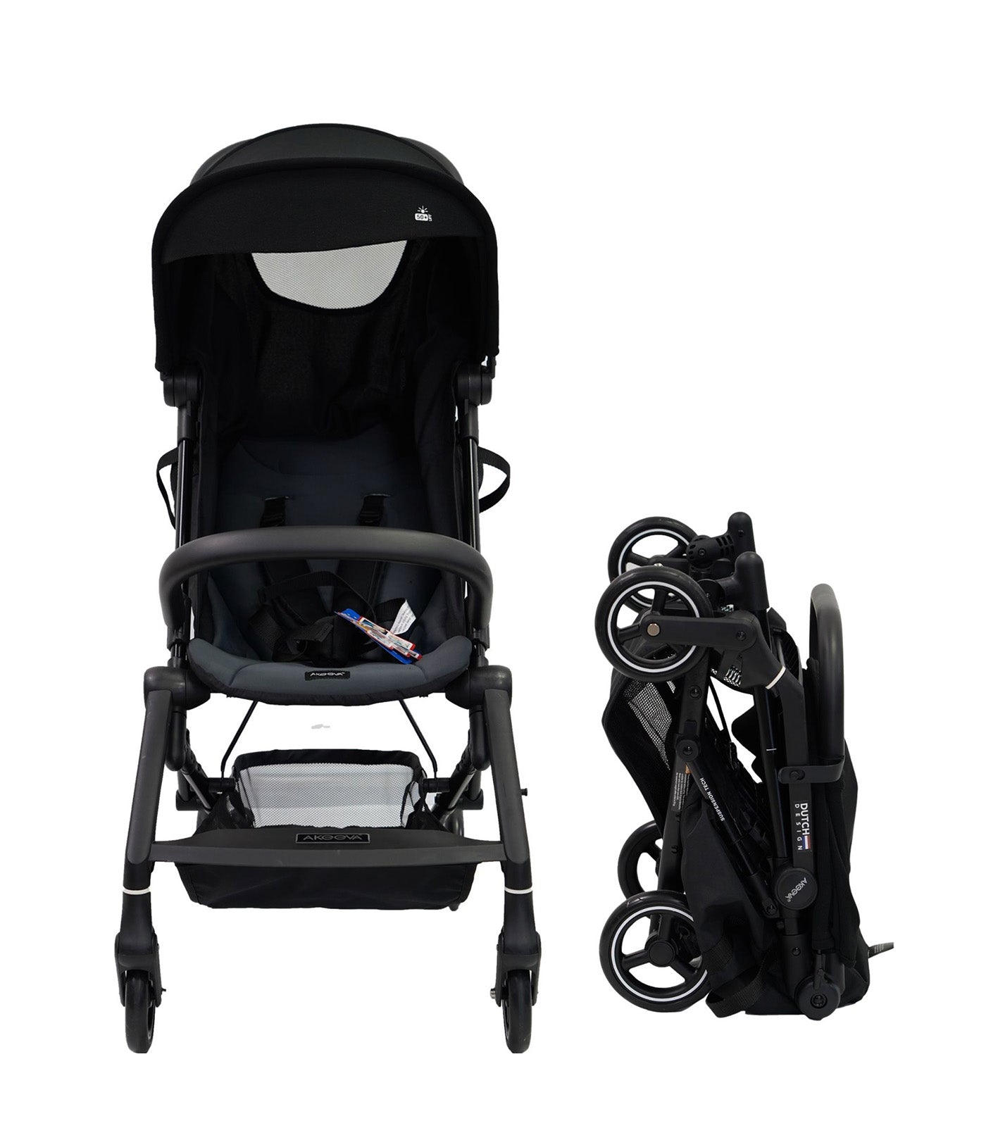 Waltz Cabin-Sized Lightweight Stroller Black