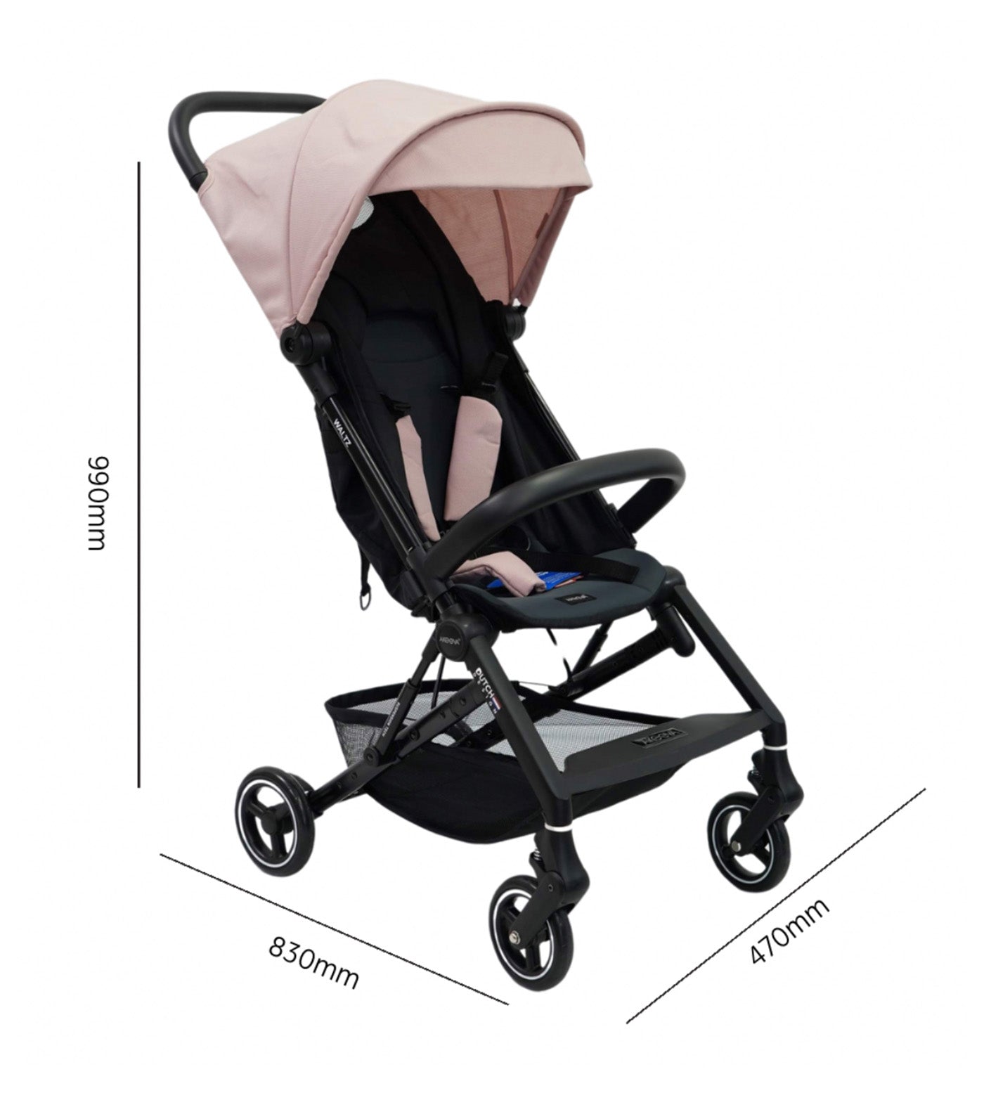 Waltz Cabin-Sized Lightweight Stroller Pink