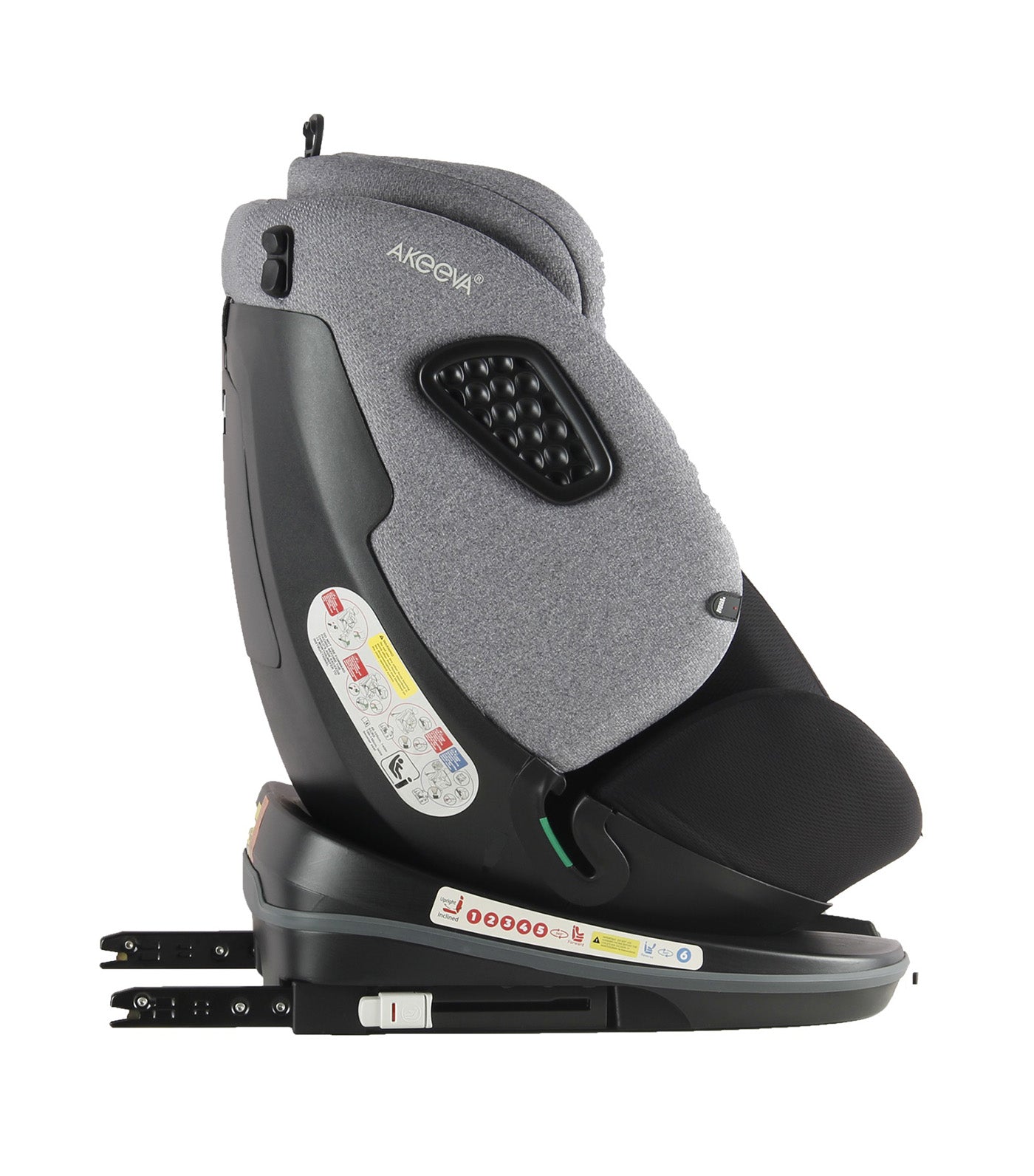 Pod 360 Rotate Isofix Carseat with Latch and Cocoon Protection with ICC Gray