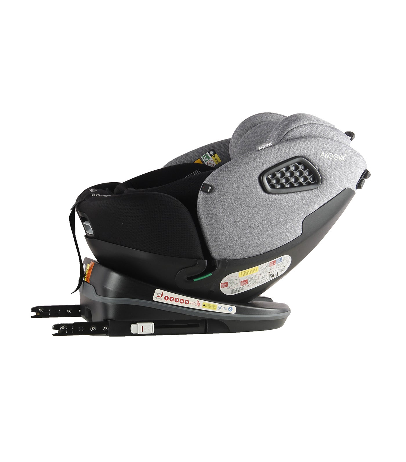 Pod 360 Rotate Isofix Carseat with Latch and Cocoon Protection with ICC Gray