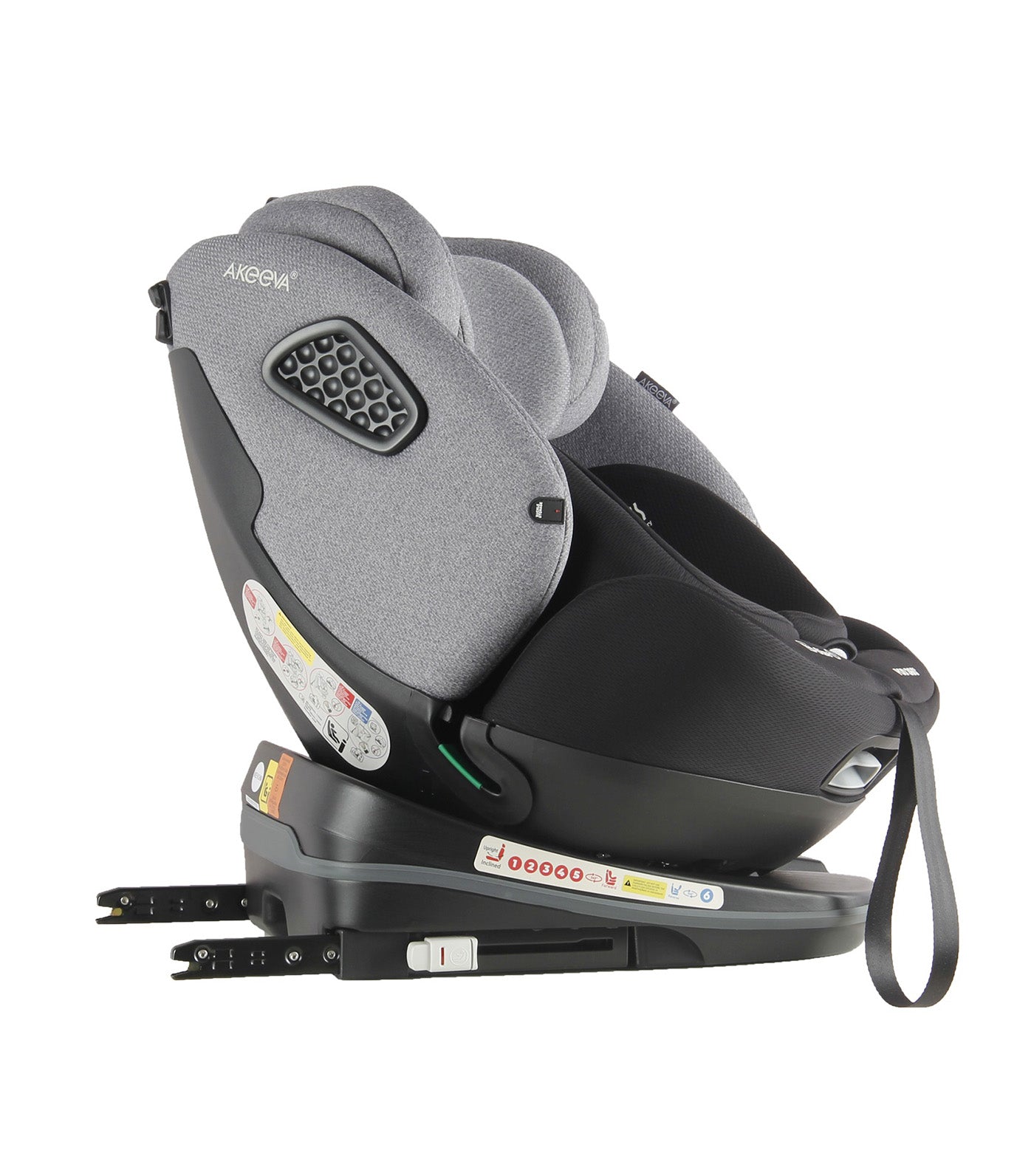 Pod 360 Rotate Isofix Carseat with Latch and Cocoon Protection with ICC Gray