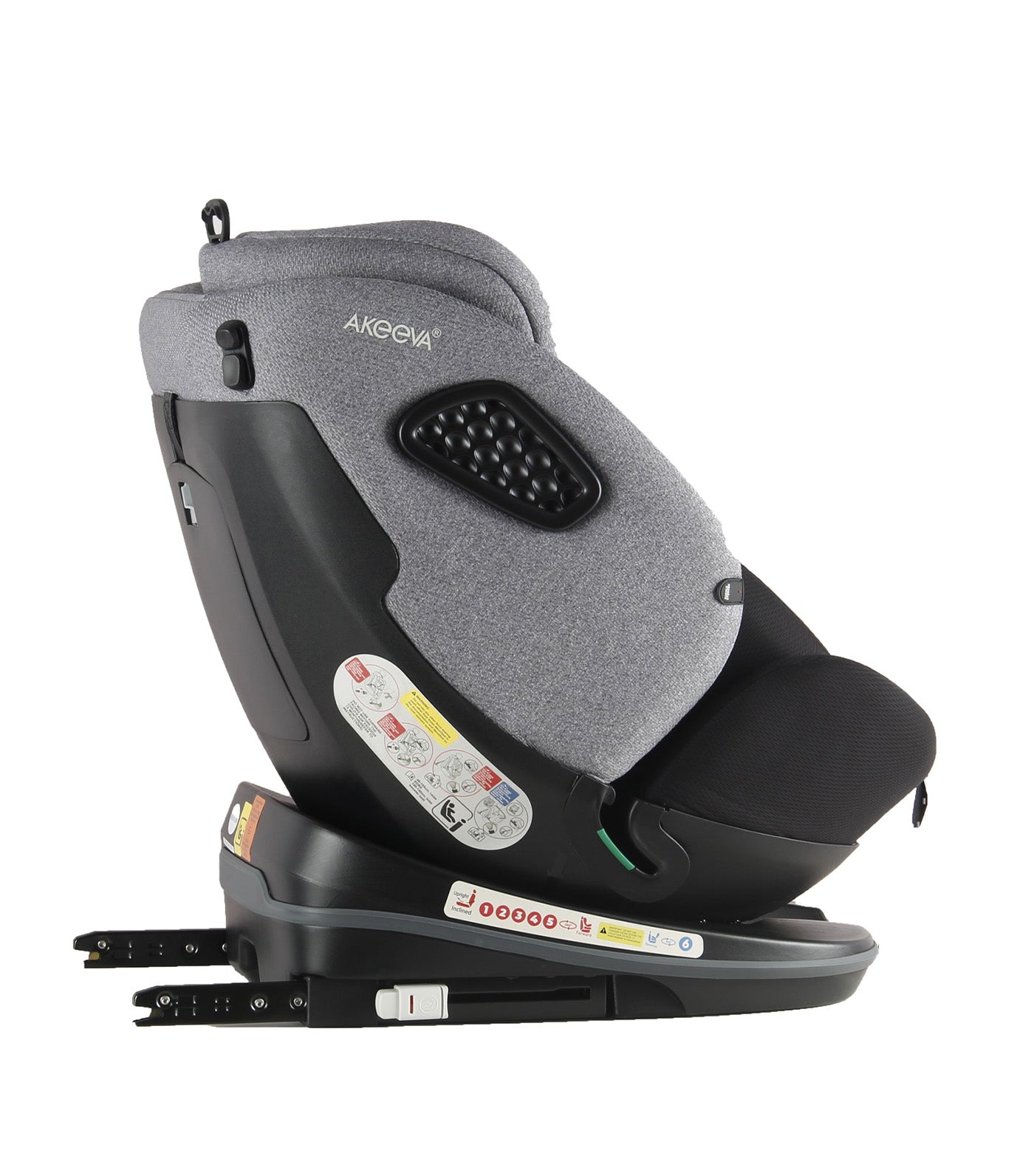 Pod 360 Rotate Isofix Carseat with Latch and Cocoon Protection with ICC Gray