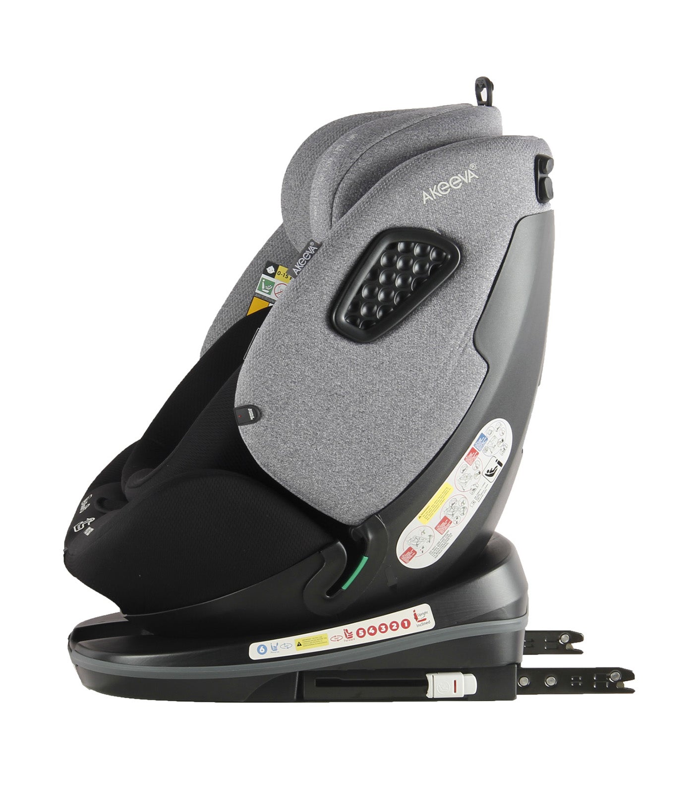 Pod 360 Rotate Isofix Carseat with Latch and Cocoon Protection with ICC Gray