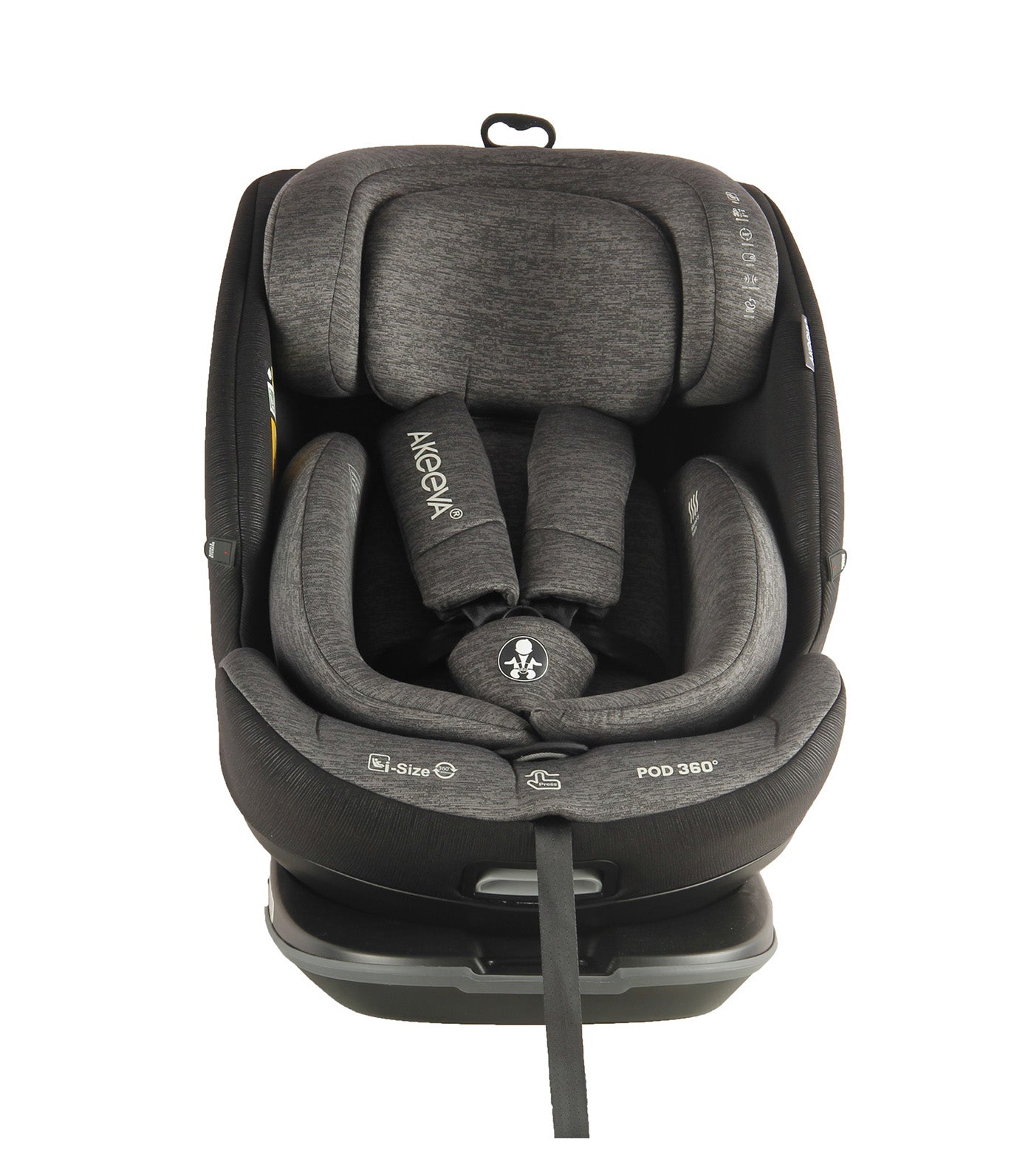 Pod 360 Rotate Isofix Carseat with Latch and Cocoon Protection with ICC Black