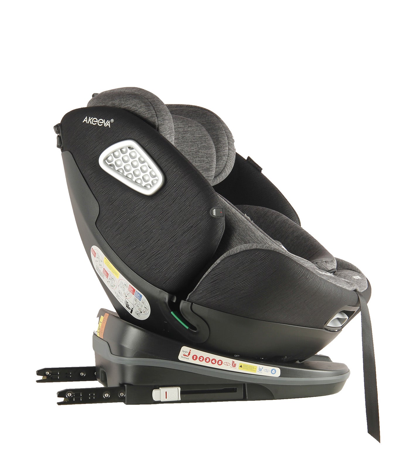 Pod 360 Rotate Isofix Carseat with Latch and Cocoon Protection with ICC Black