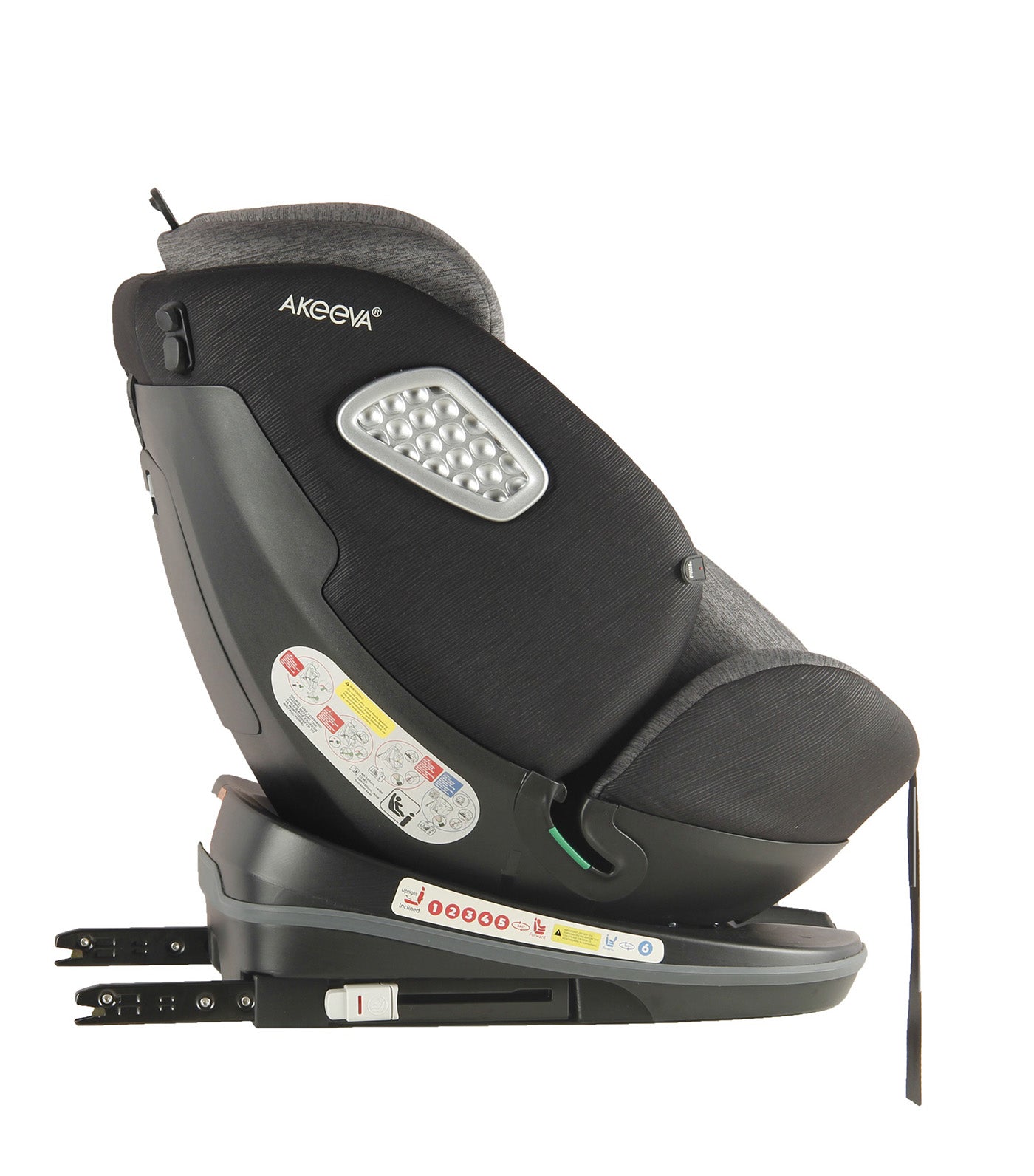 Pod 360 Rotate Isofix Carseat with Latch and Cocoon Protection with ICC Black