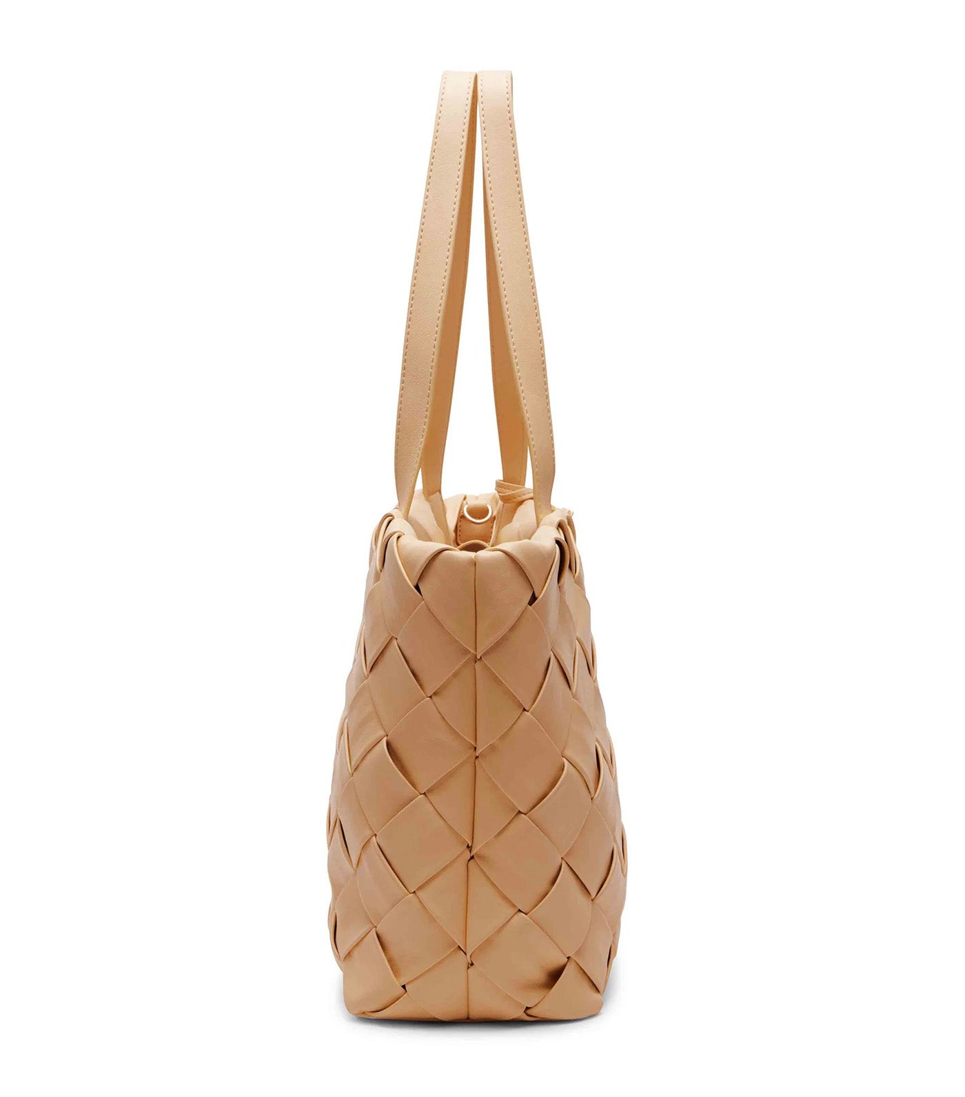 Smooth Woven Tote with Pouch Yellow