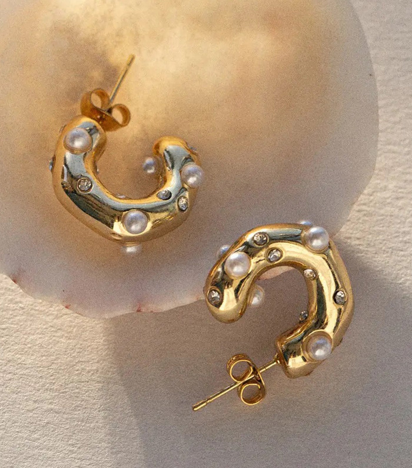 Solange Hoop Earrings Gold