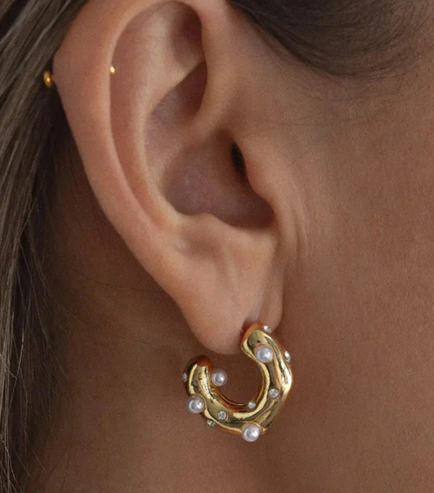 Solange Hoop Earrings Gold
