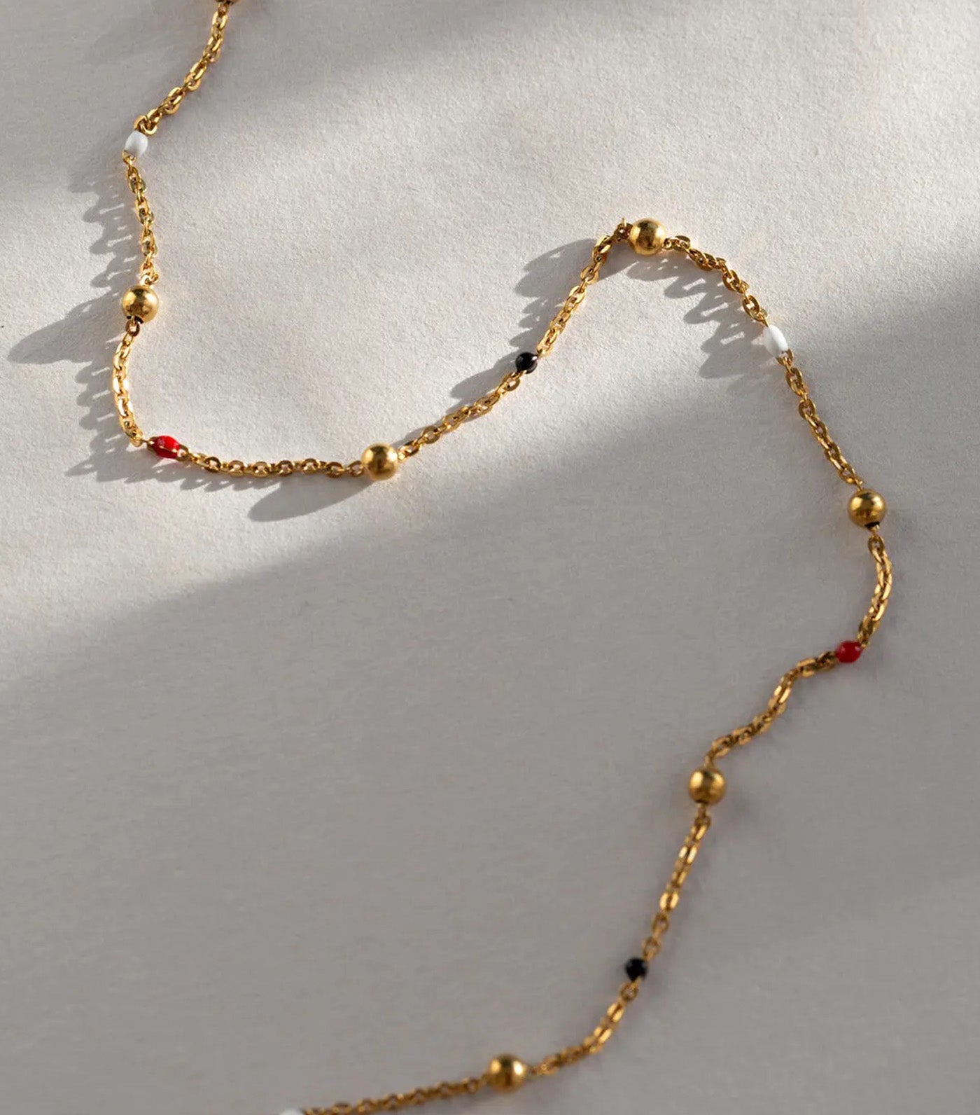 Vilde Petite Stone Chain Necklace Multicolor