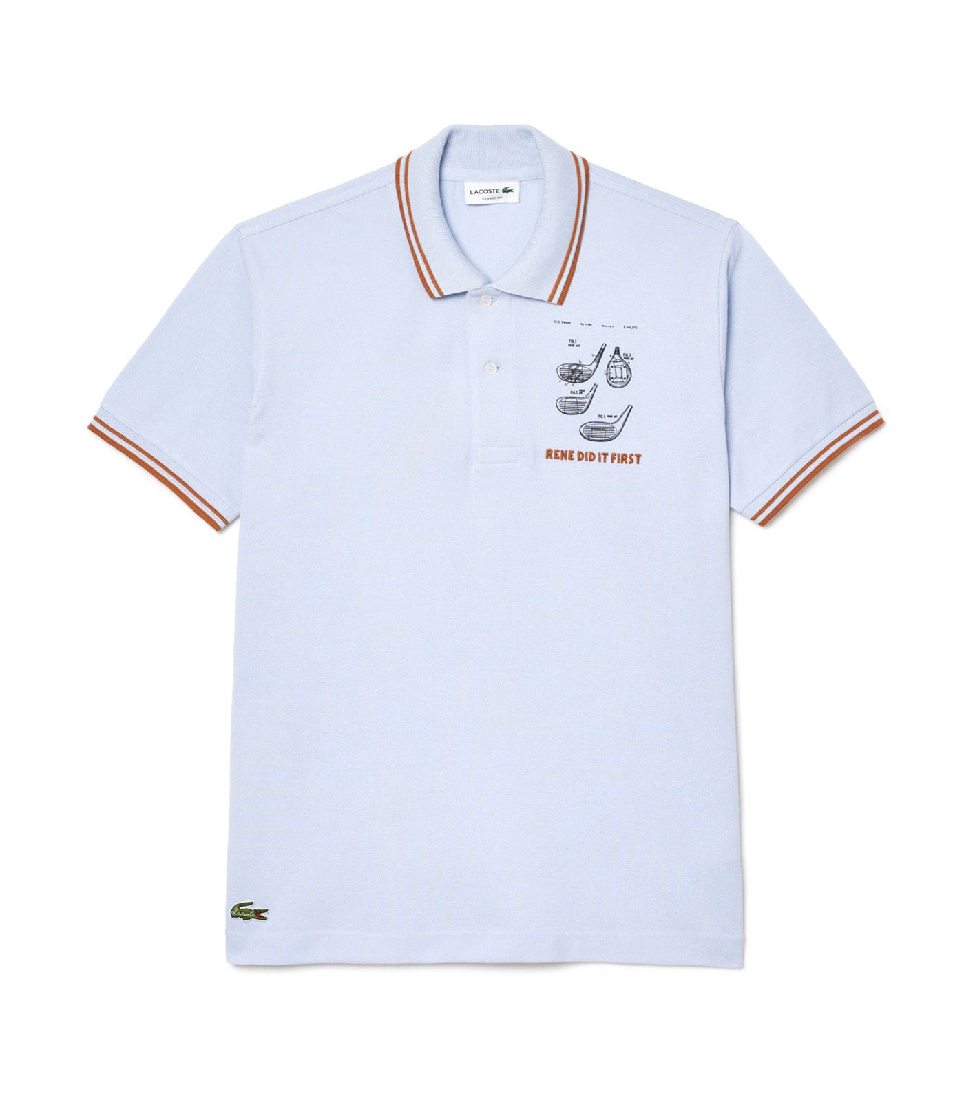 Original L.12.12 Embroidered Patent Cotton Polo Shirt Phoenix Blue