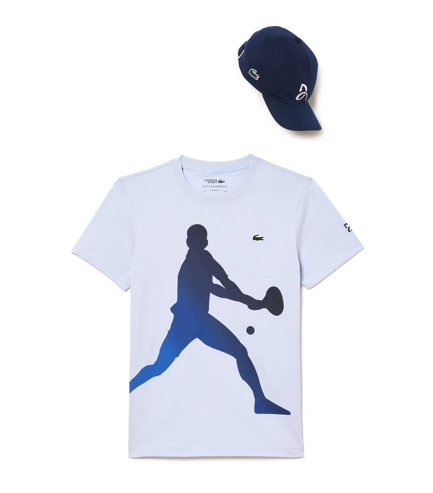 Lacoste Tennis x Novak Djokovic T-shirt and Cap Set Phoenix Blue