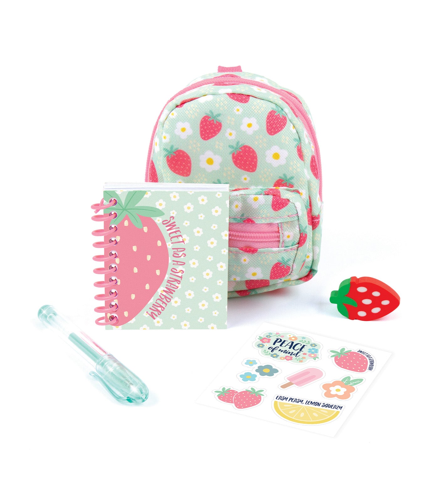 Mini Backpack and Stationery Set Green