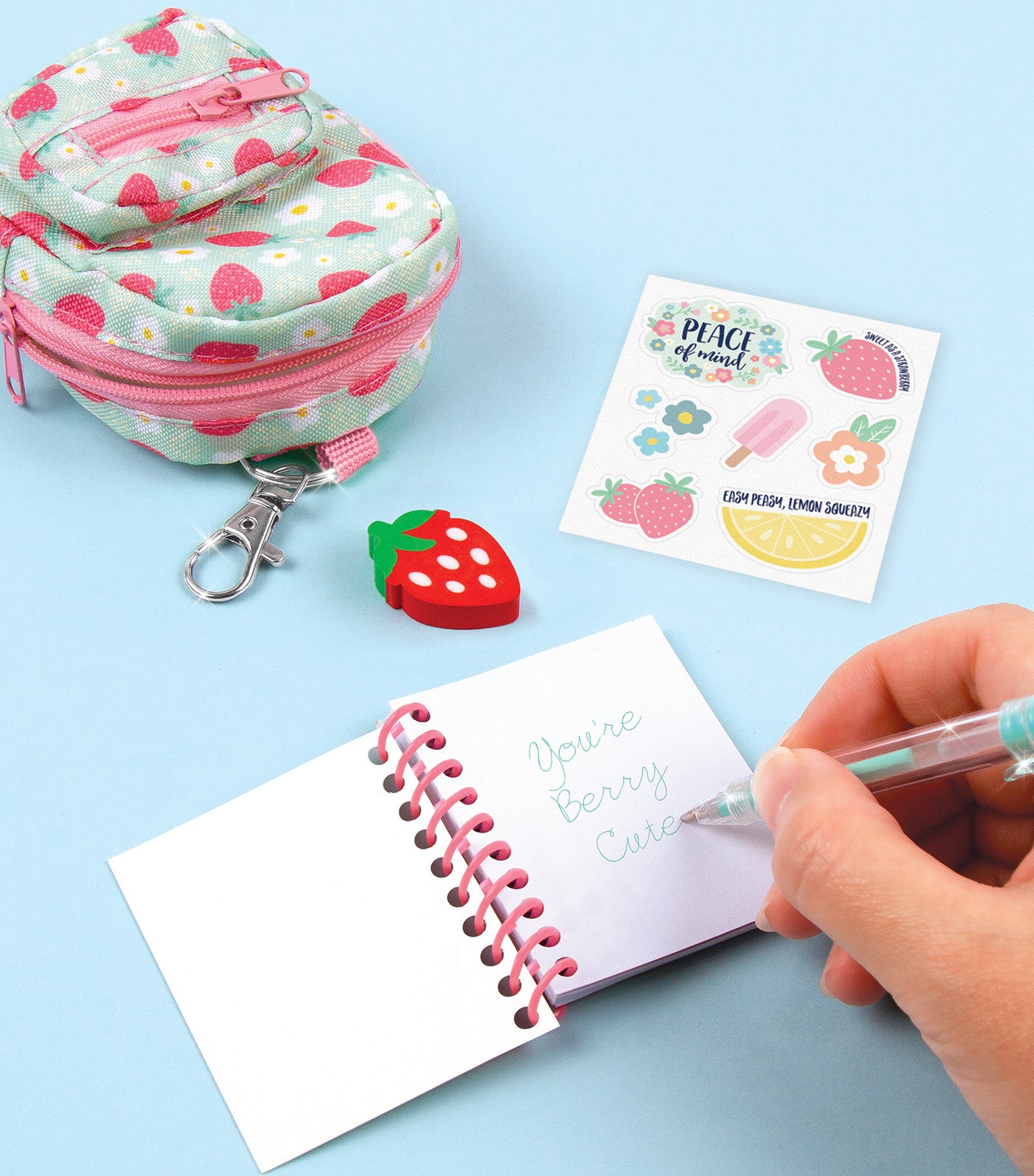 Mini Backpack and Stationery Set Green