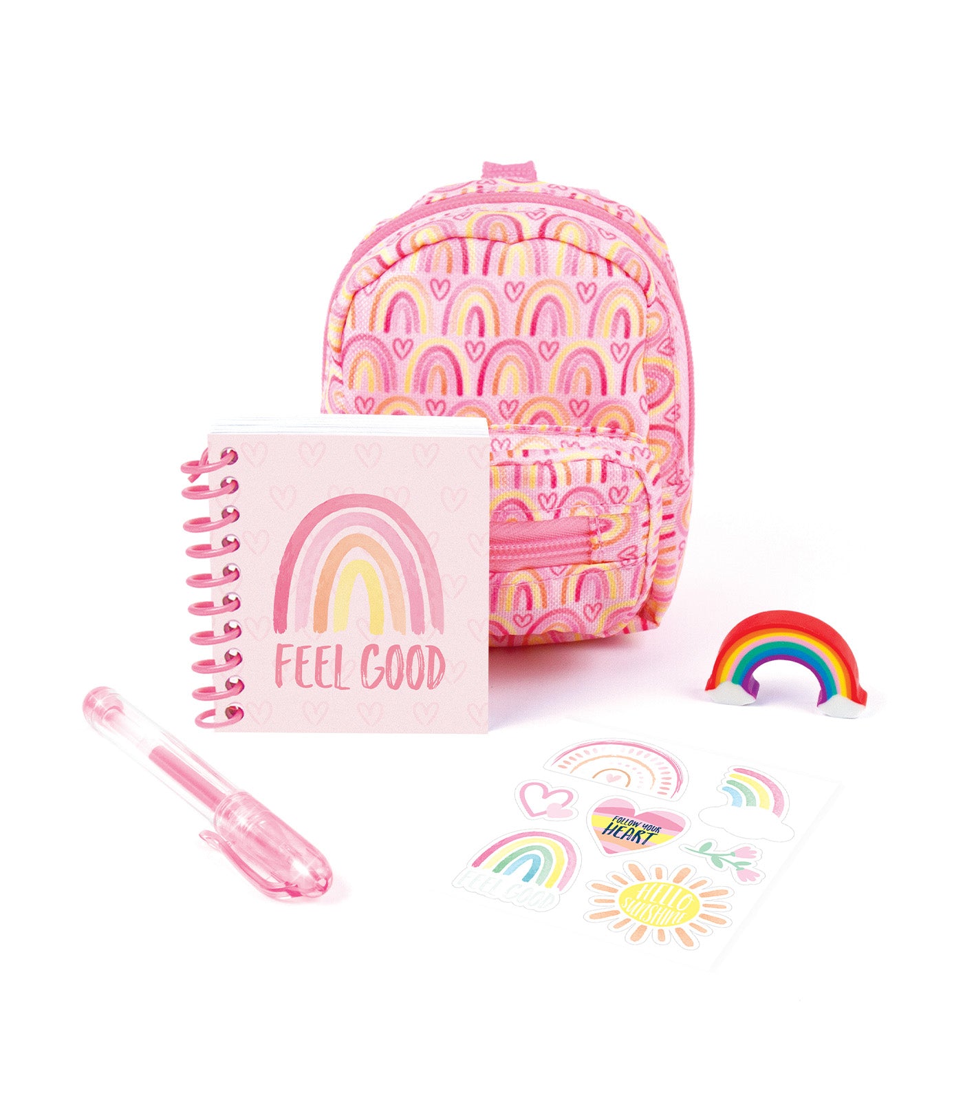 Mini Backpack and Stationery Set Pink