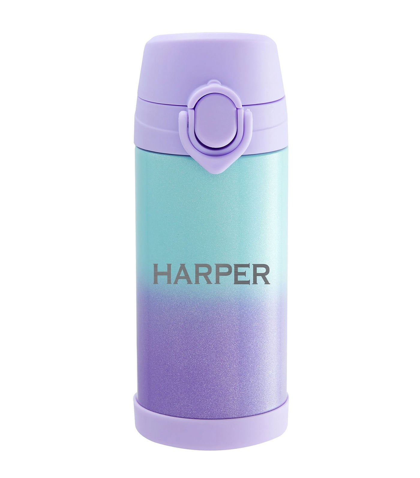 Mackenzie Lavender Aqua Ombre Sparkle Glitter Water Bottles
 Lavender/Aqua