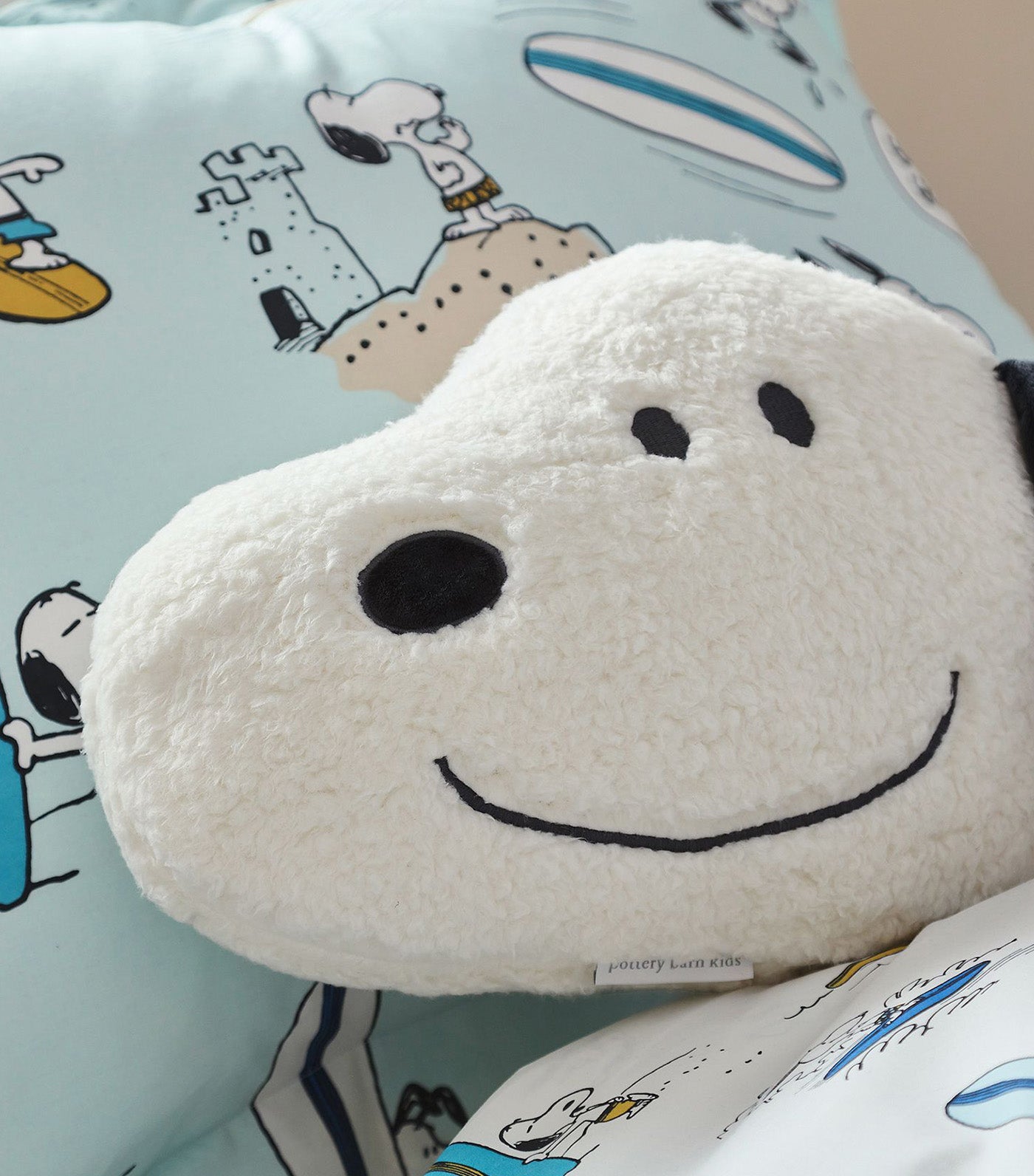 Peanuts Snoopy Sherpa Shaped Pillow Multi