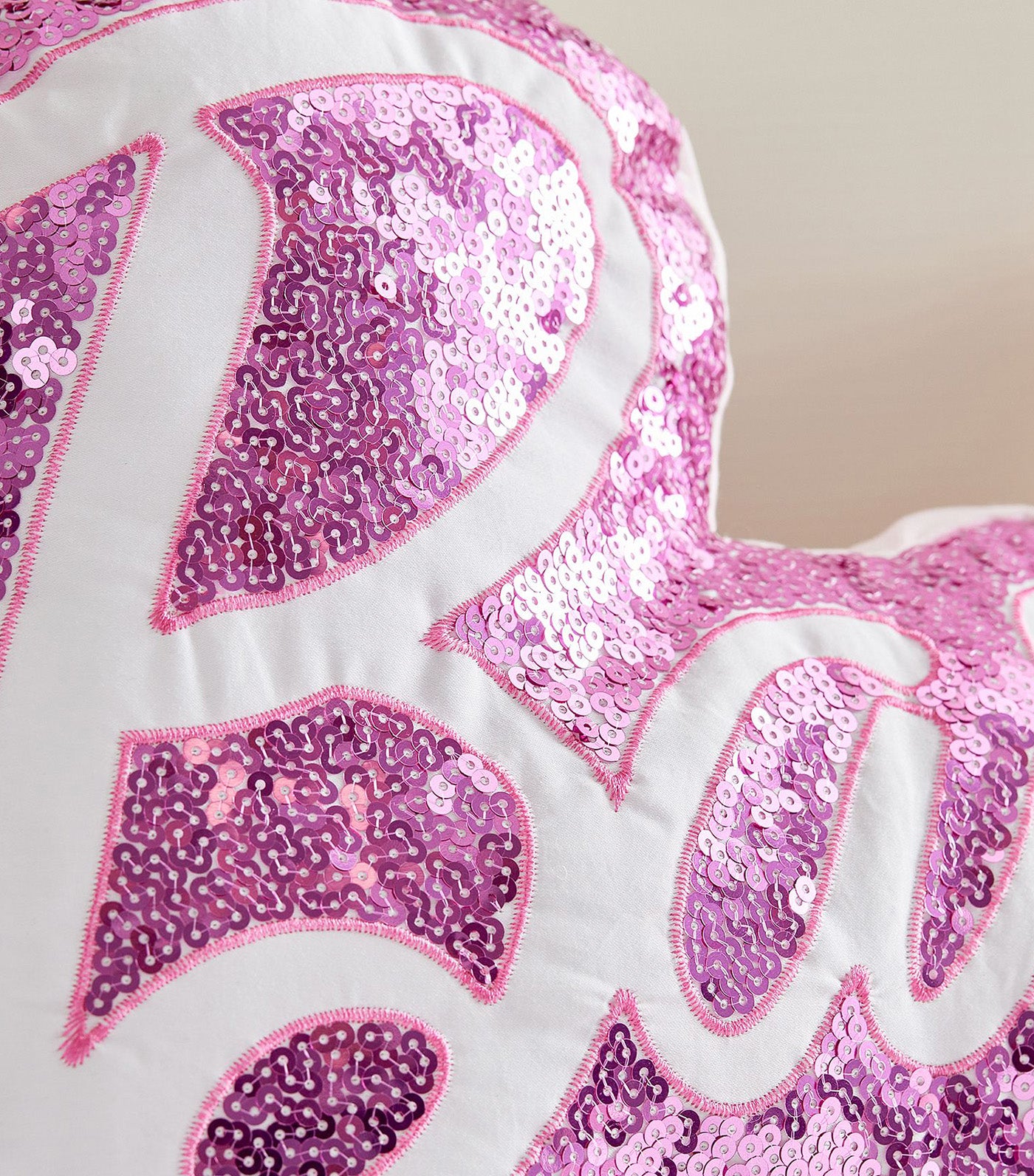 Barbie Logo Shaped Pillow Pink