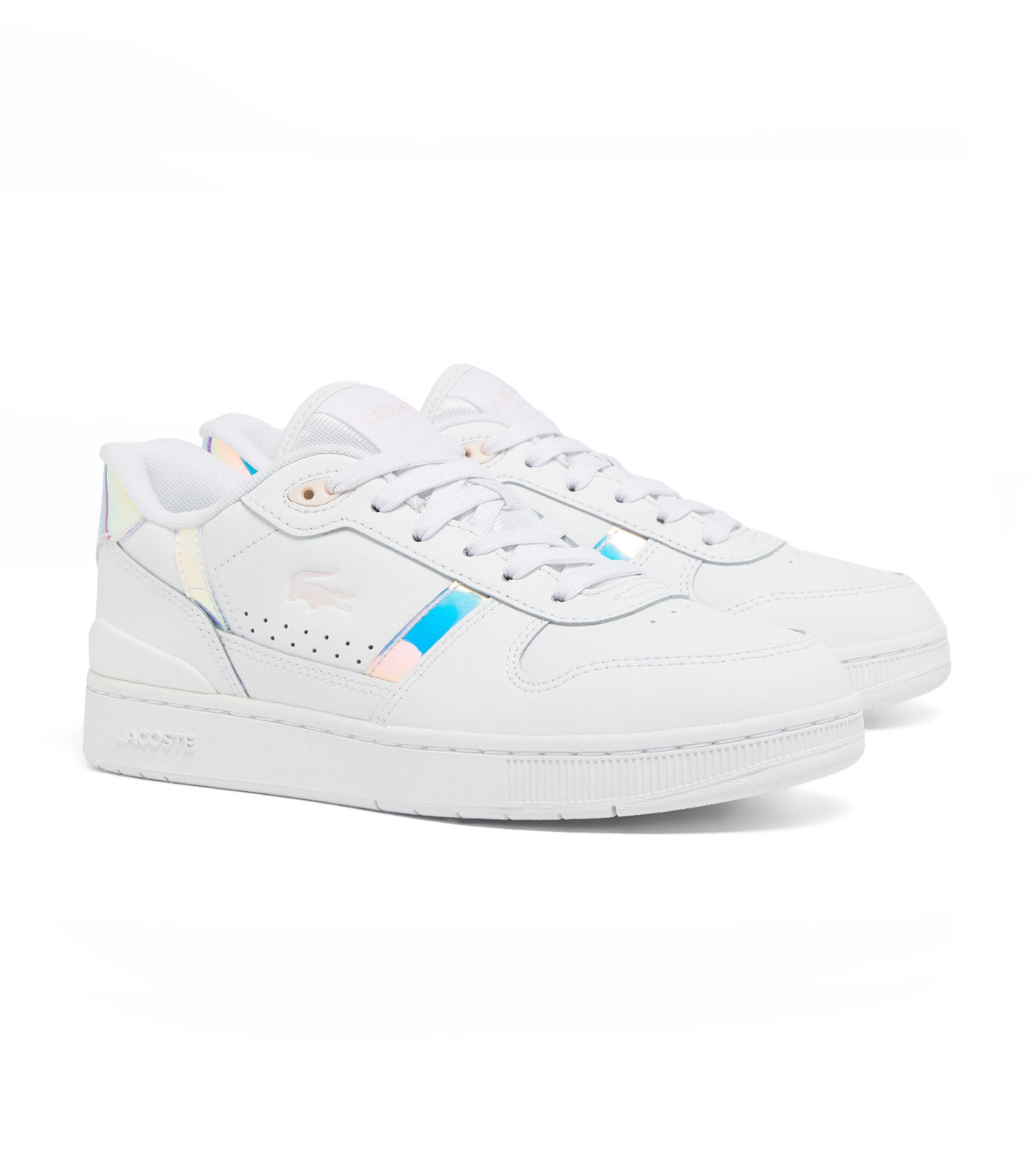 Women's T-Clip Set Trainers With Holographic Details White/Light Pink