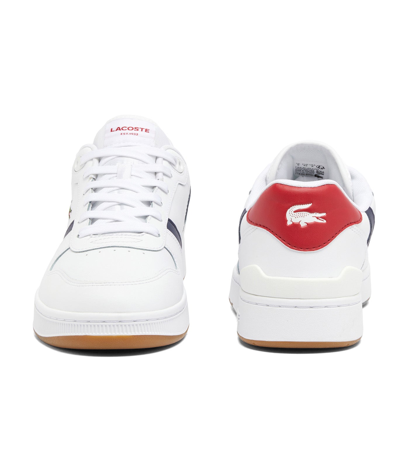 Men's T-Clip Set Leather Trainers White/Navy/Red